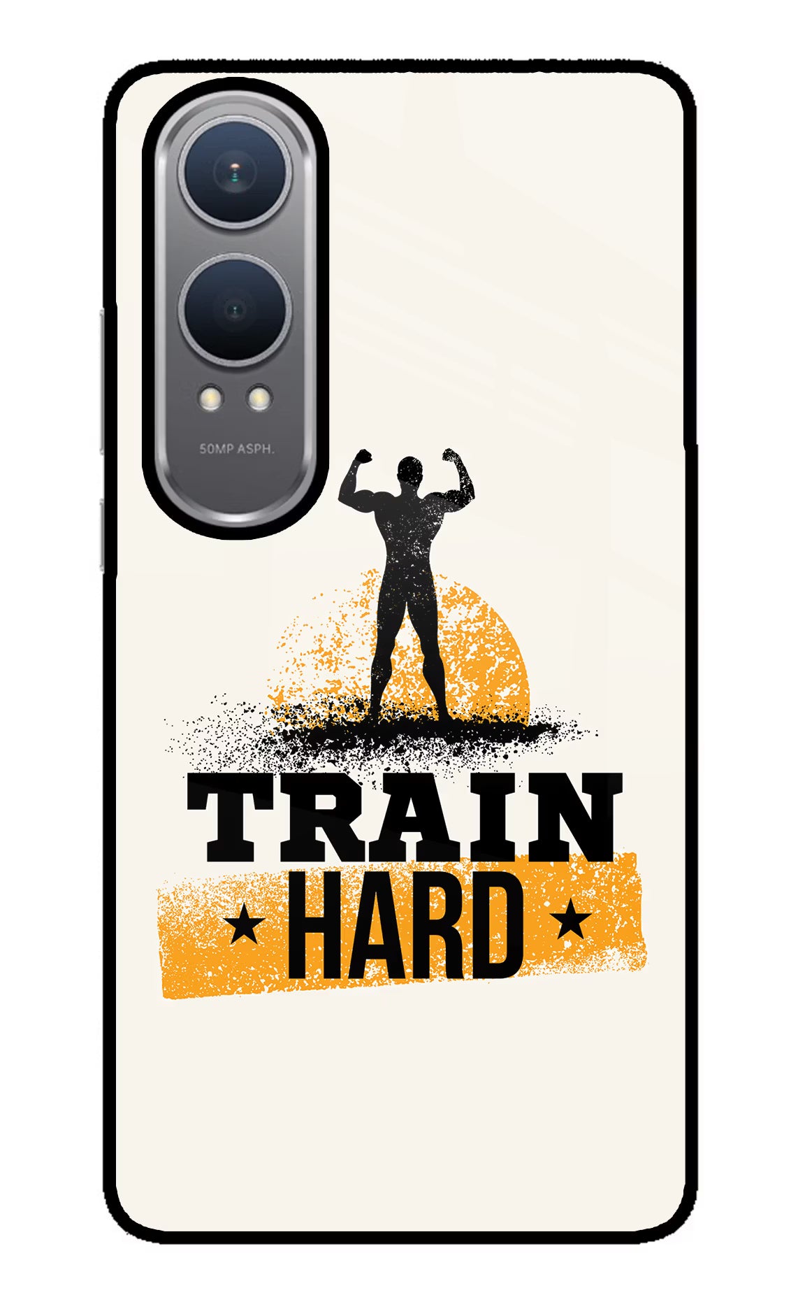 Train Hard OnePlus Nord CE4 Lite Back Cover - Train Hard OnePlus Nord CE4 Lite Glass Case Back Cover by Casekaro Train Hard OnePlus Nord CE4 Lite Glass Case Back Cover by Casekaro