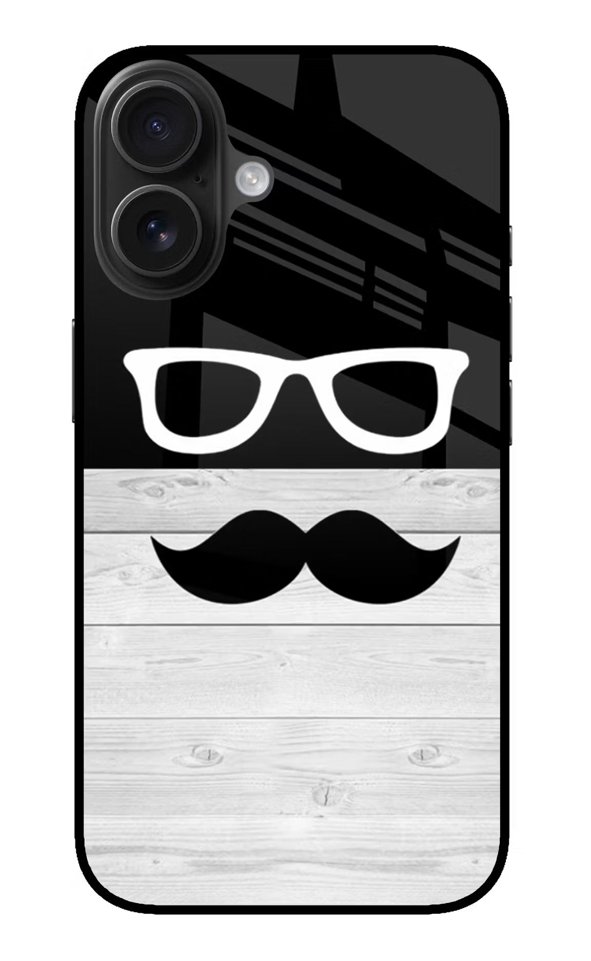 Mustache iPhone 16 Glass Case - Mustache iPhone 16 Glass Case Mustache iPhone 16 Glass Case