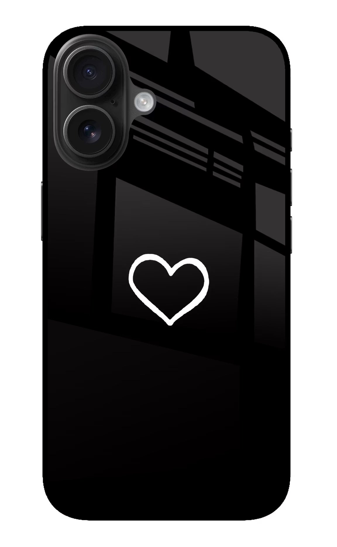 Heart iPhone 16 Glass Case - Heart iPhone 16 Glass Case Heart iPhone 16 Glass Case