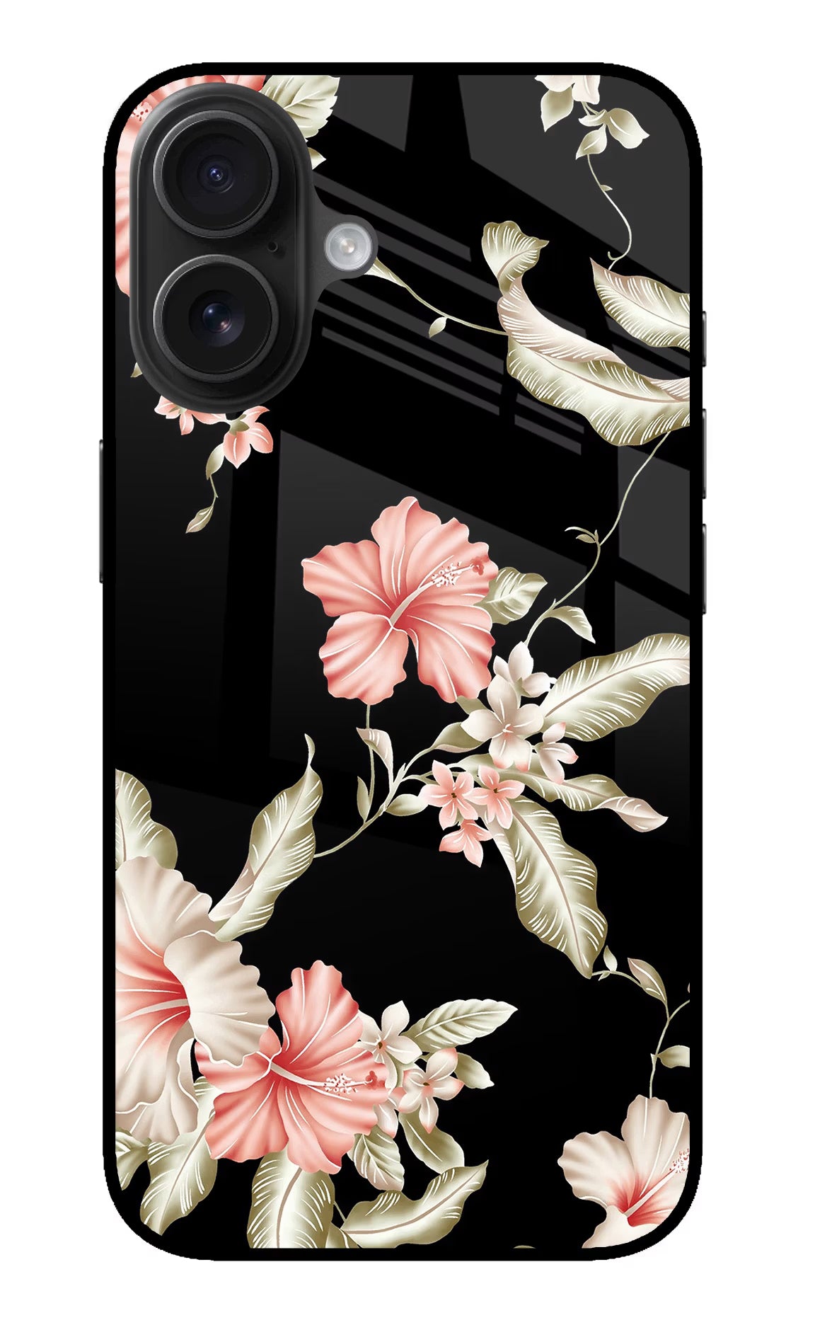 Flowers iPhone 16 Glass Case - Flowers iPhone 16 Glass Case Flowers iPhone 16 Glass Case
