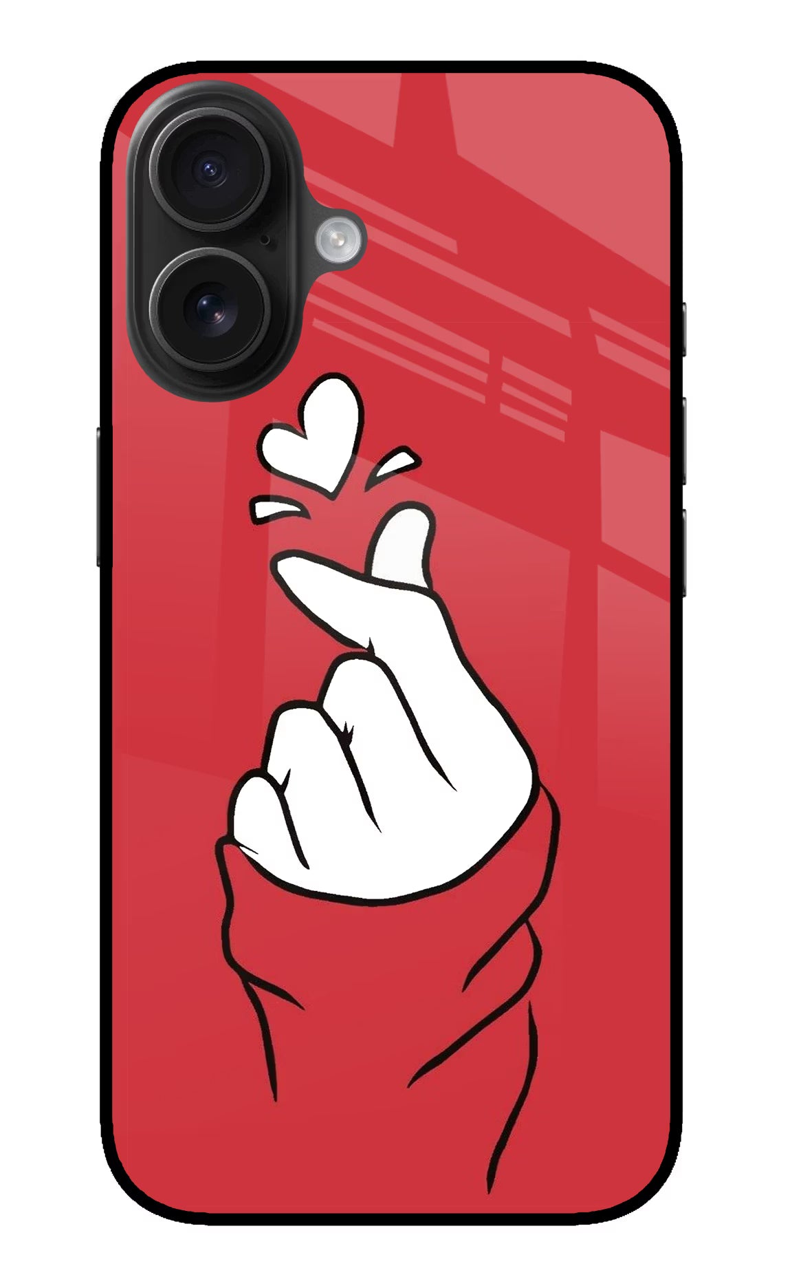 Korean Love Sign iPhone 16 Glass Case - Korean Love Sign iPhone 16 Glass Case Korean Love Sign iPhone 16 Glass Case