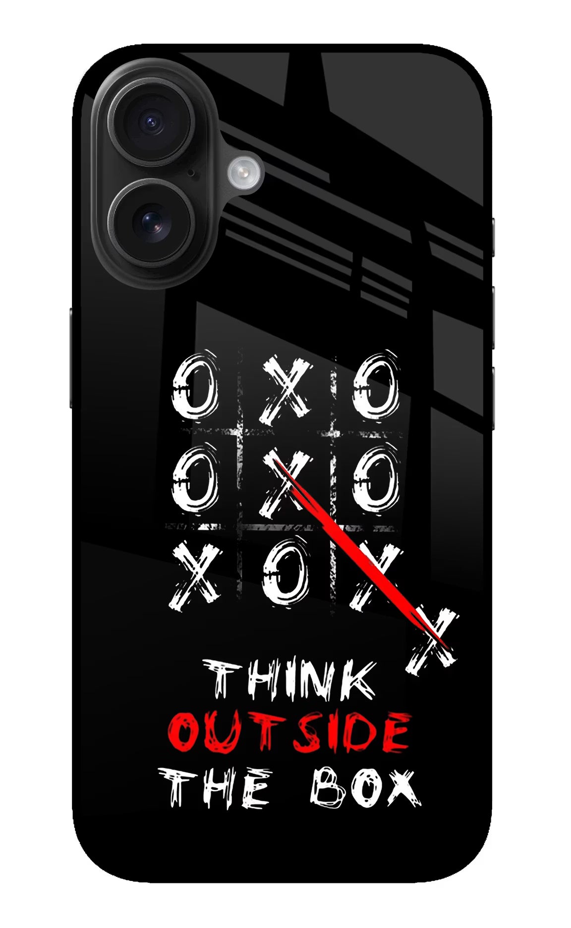 Think out of the BOX iPhone 16 Glass Case - Think out of the BOX iPhone 16 Glass Case Think out of the BOX iPhone 16 Glass Case