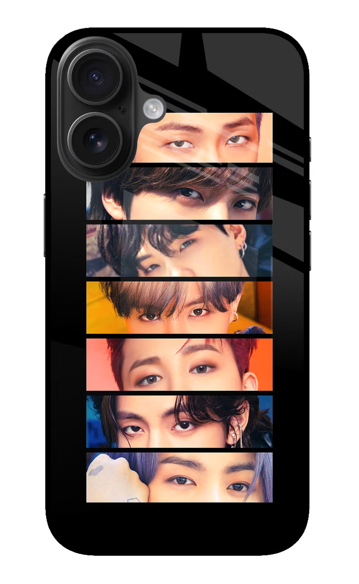 BTS Eyes iPhone 16 Glass Case - BTS Eyes iPhone 16 Glass Case BTS Eyes iPhone 16 Glass Case