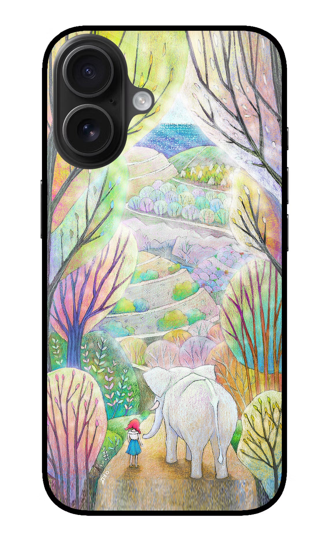Nature Painting iPhone 16 Glass Case - Nature Painting iPhone 16 Glass Case Nature Painting iPhone 16 Glass Case
