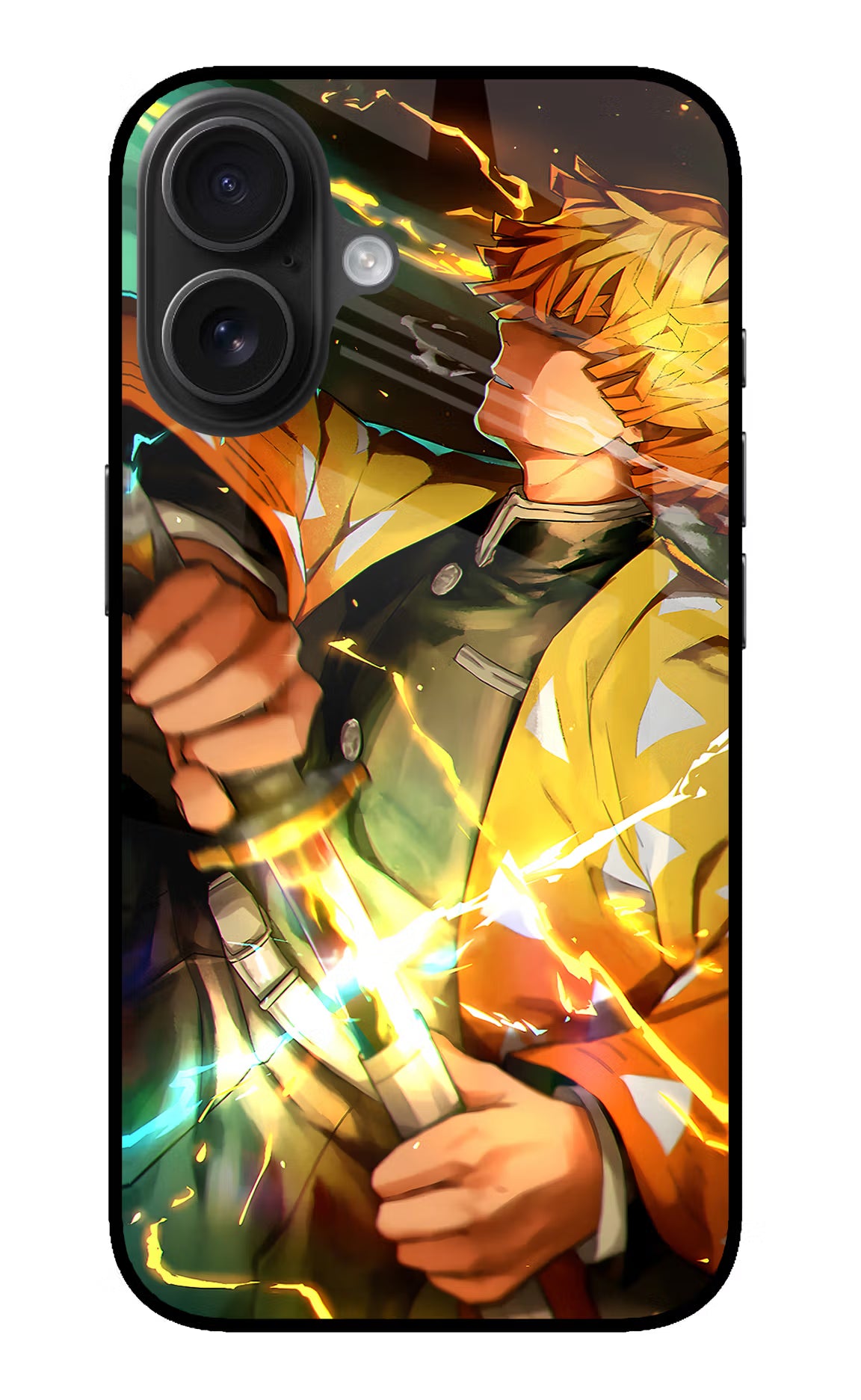 Demon Slayer iPhone 16 Glass Case - Demon Slayer iPhone 16 Glass Case Demon Slayer iPhone 16 Glass Case