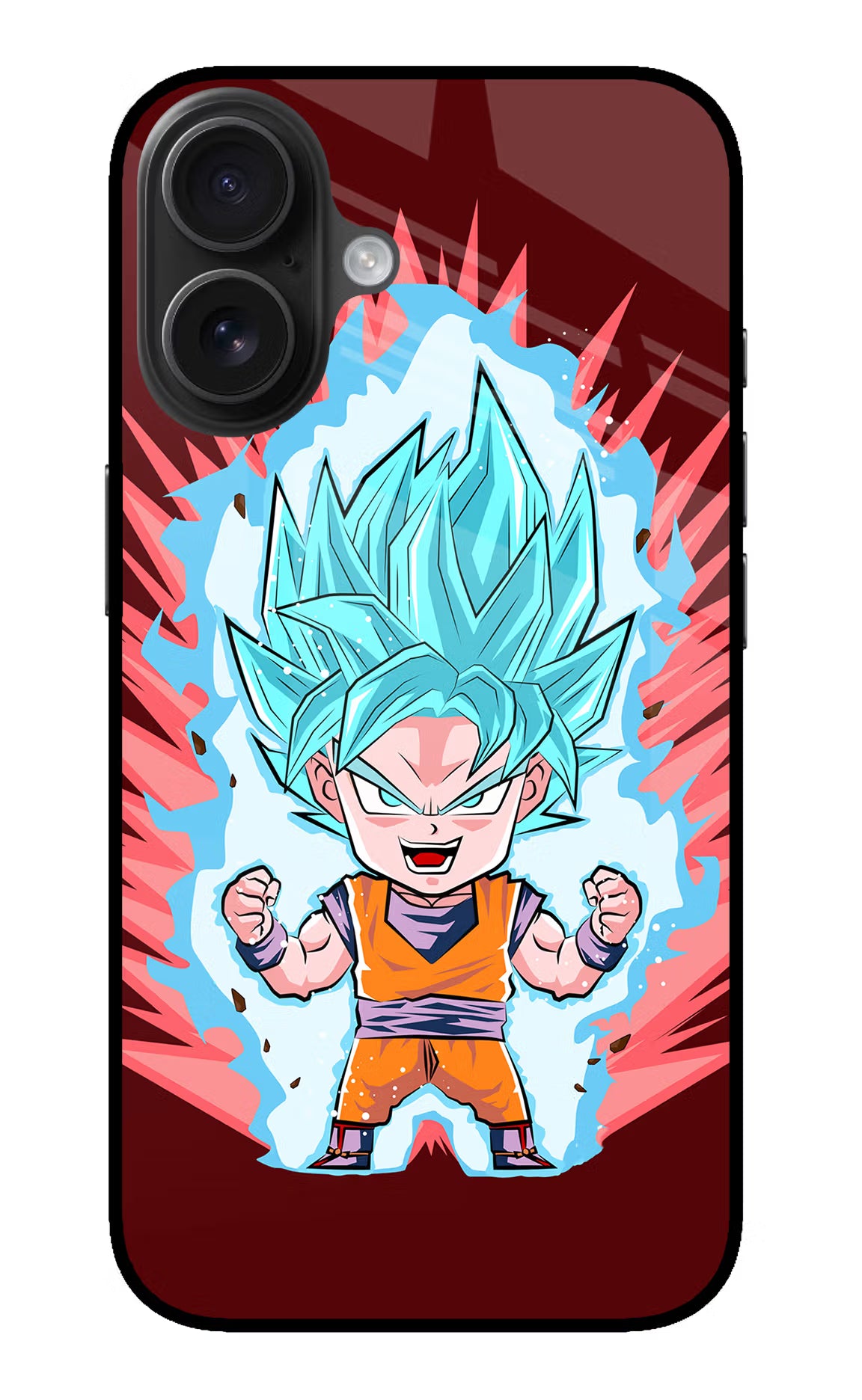 Goku Little iPhone 16 Glass Case - Goku Little iPhone 16 Glass Case Goku Little iPhone 16 Glass Case