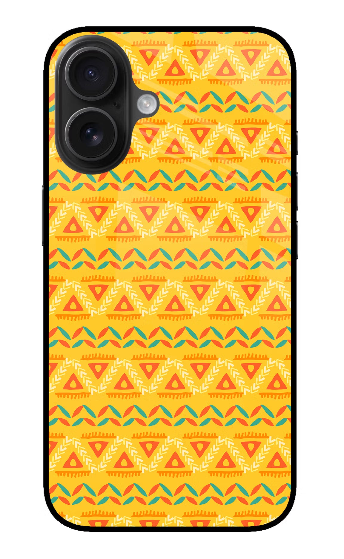 Tribal Pattern iPhone 16 Glass Case - Tribal Pattern iPhone 16 Glass Case Tribal Pattern iPhone 16 Glass Case