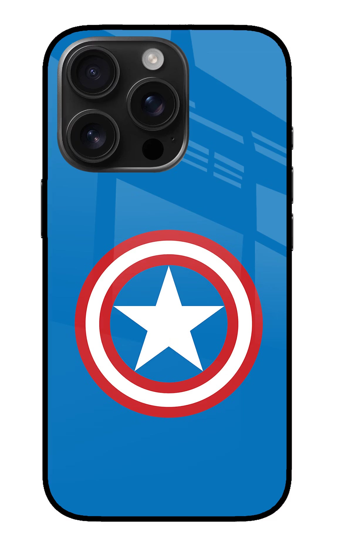 Captain America Logo iPhone 16 Pro Glass Case - Captain America Logo iPhone 16 Pro Glass Case Captain America Logo iPhone 16 Pro Glass Case