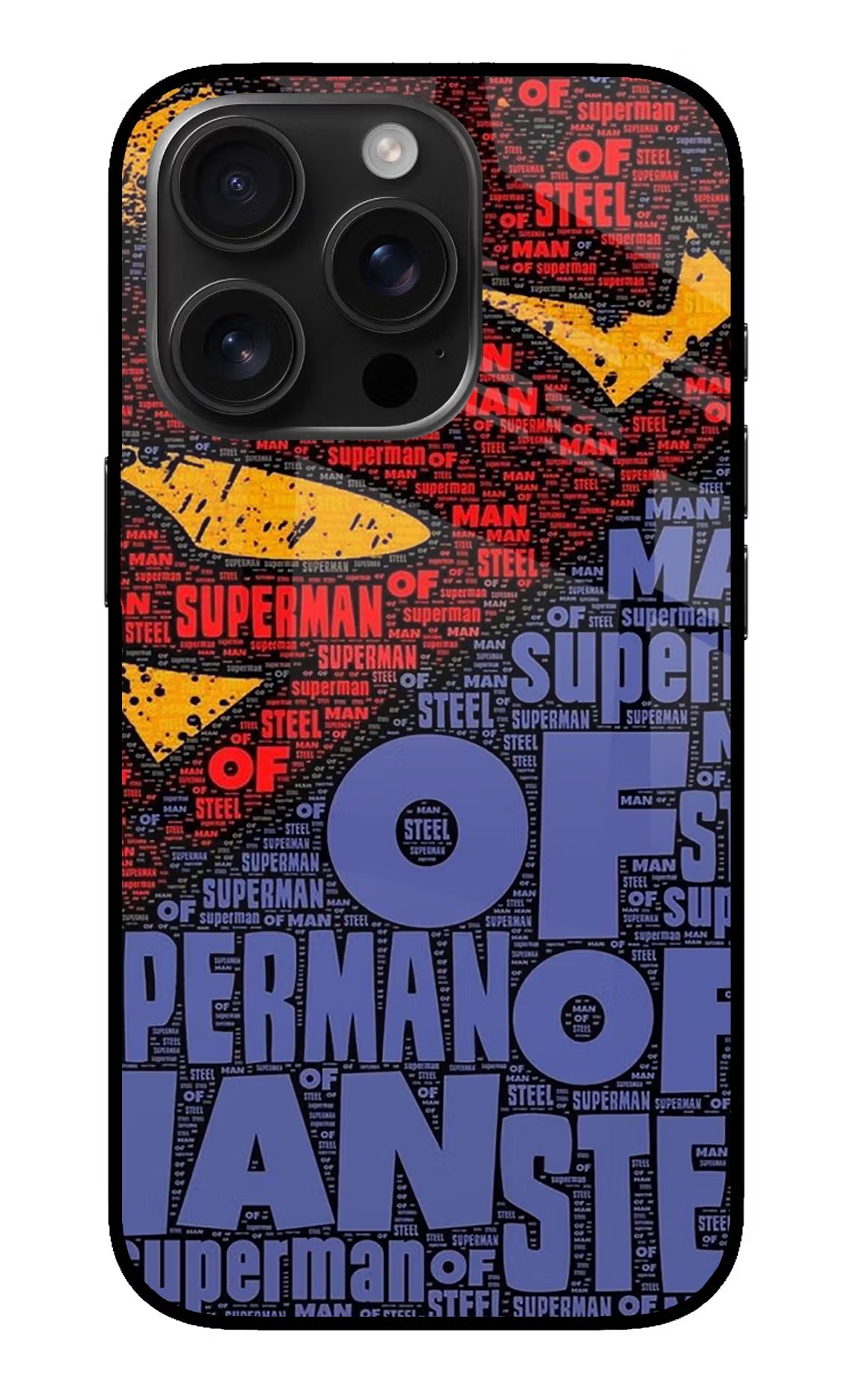 Superman iPhone 16 Pro Glass Case - Superman iPhone 16 Pro Glass Case Superman iPhone 16 Pro Glass Case