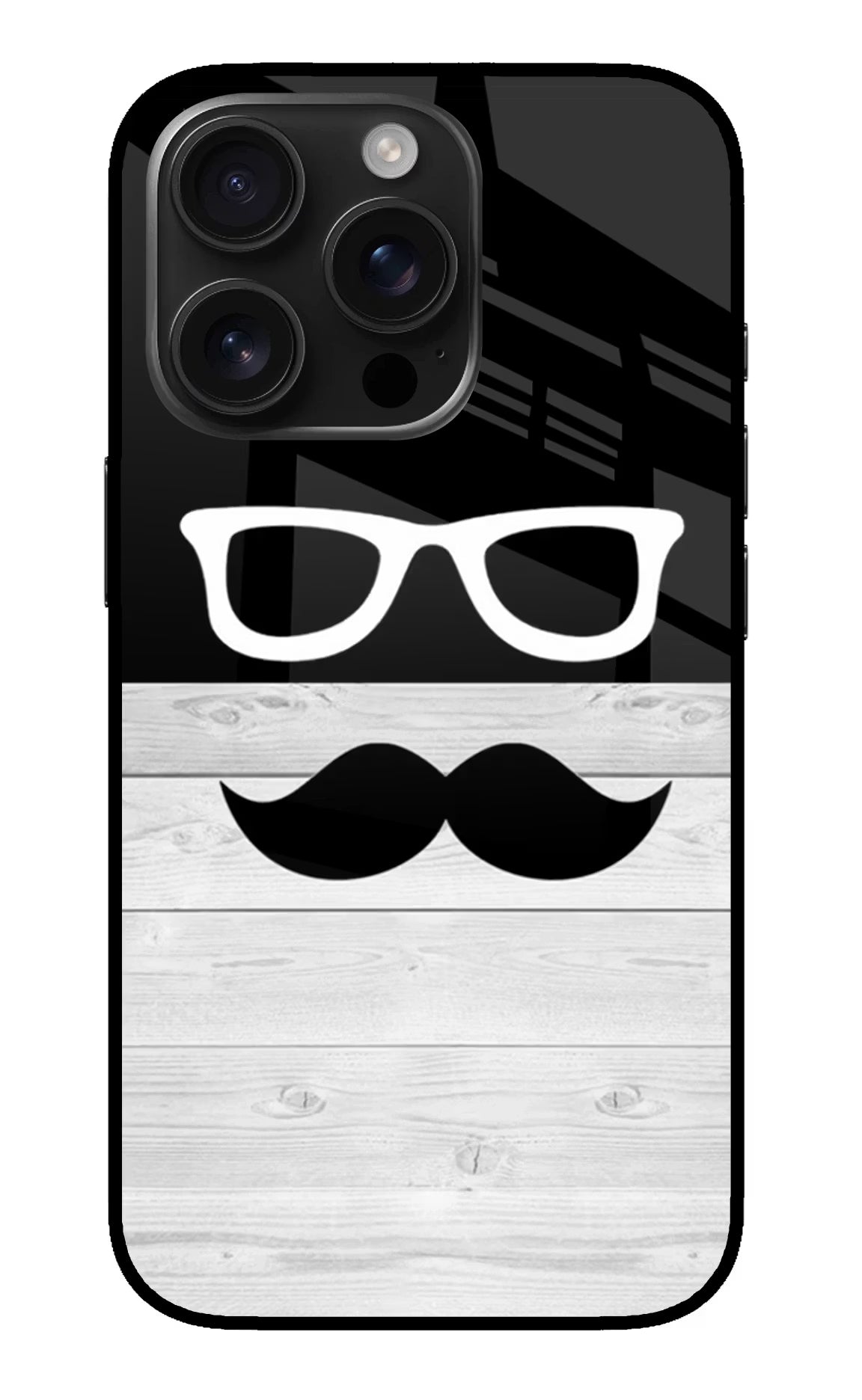 Mustache iPhone 16 Pro Glass Case - Mustache iPhone 16 Pro Glass Case Mustache iPhone 16 Pro Glass Case