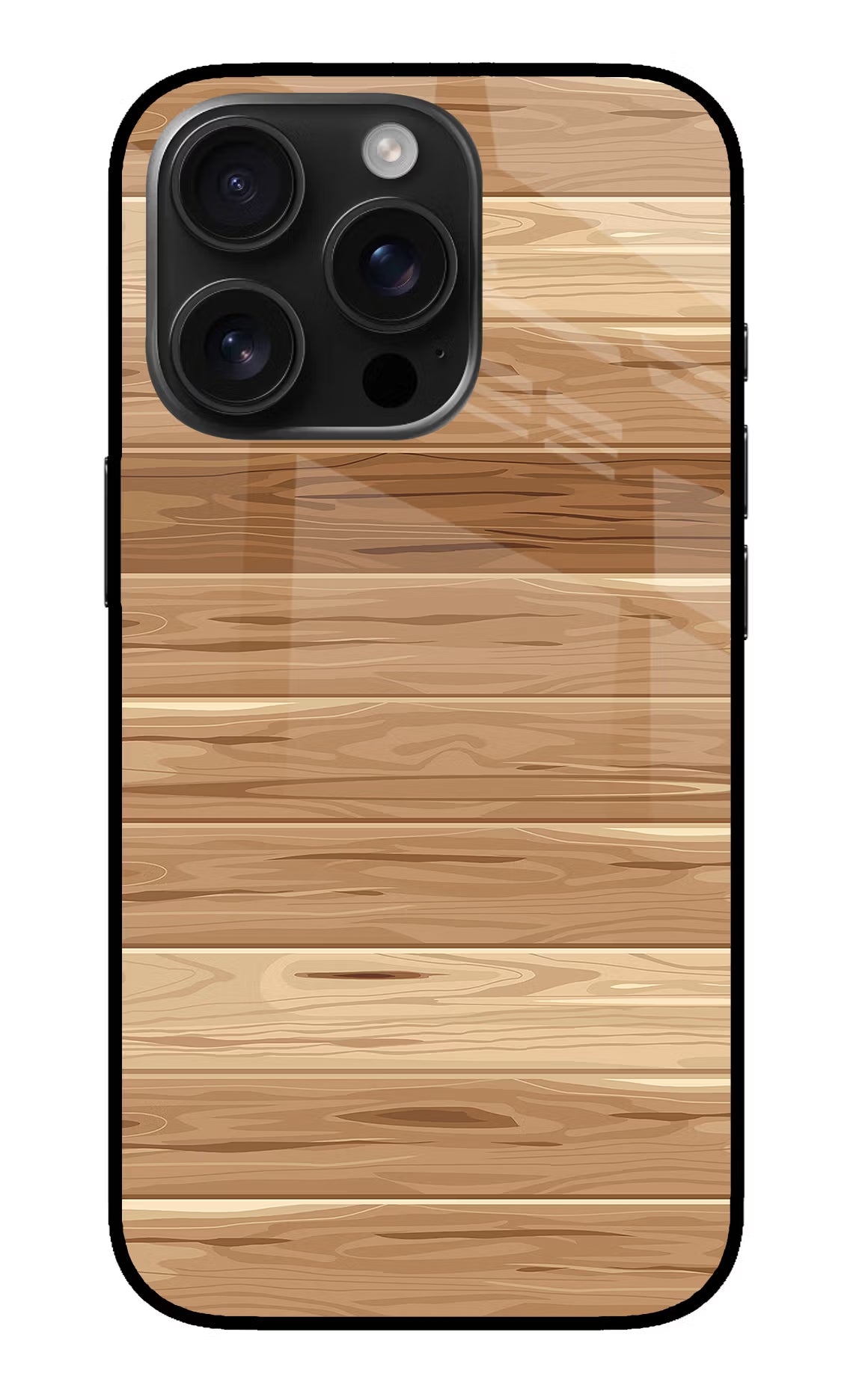 Wooden Vector iPhone 16 Pro Glass Case - Wooden Vector iPhone 16 Pro Glass Case Wooden Vector iPhone 16 Pro Glass Case