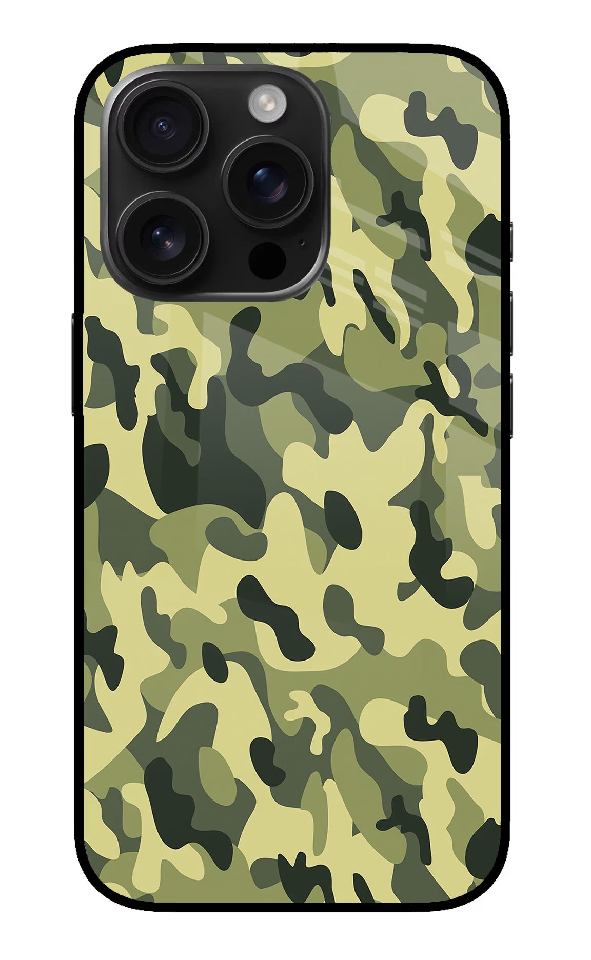 Camouflage iPhone 16 Pro Glass Case - Camouflage iPhone 16 Pro Glass Case Camouflage iPhone 16 Pro Glass Case