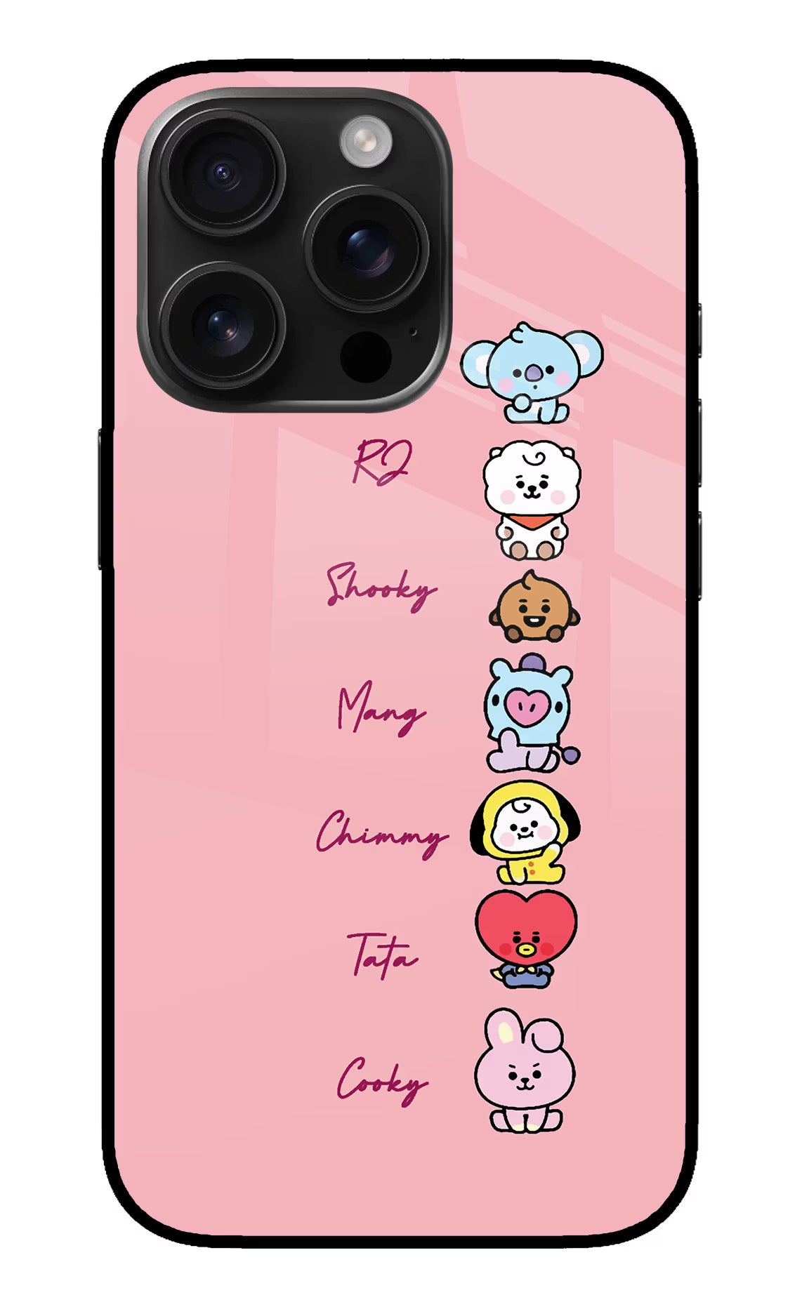 BTS names iPhone 16 Pro Glass Case - BTS names iPhone 16 Pro Glass Case BTS names iPhone 16 Pro Glass Case