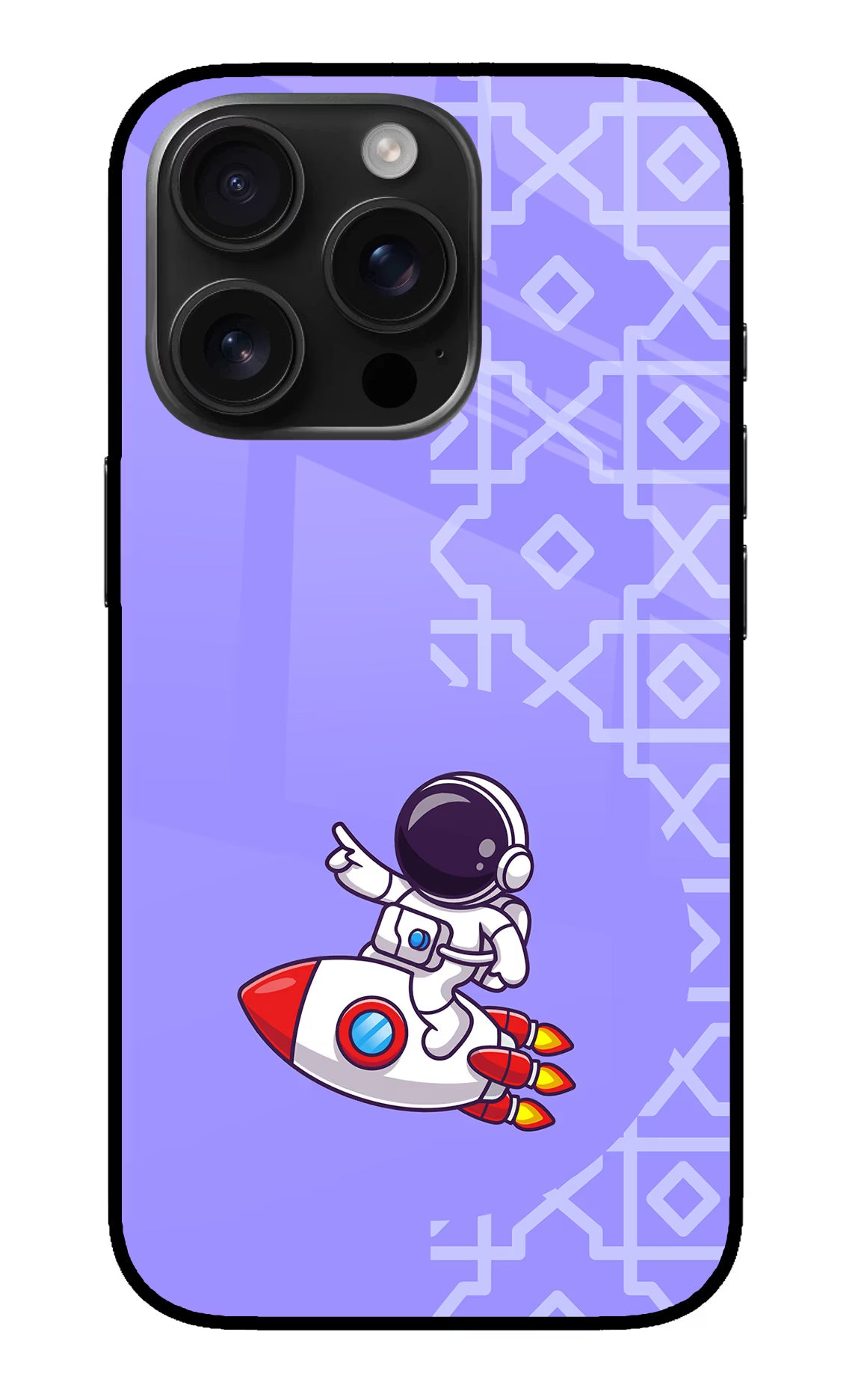 Cute Astronaut iPhone 16 Pro Glass Case - Cute Astronaut iPhone 16 Pro Glass Case Cute Astronaut iPhone 16 Pro Glass Case