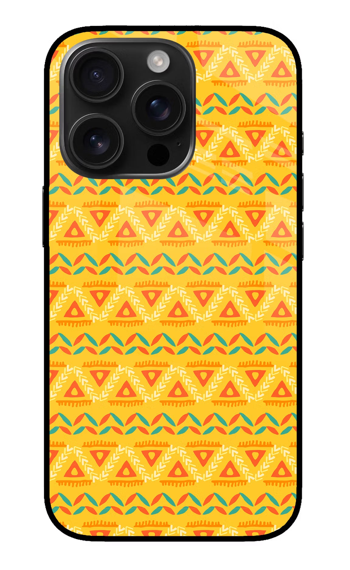 Tribal Pattern iPhone 16 Pro Glass Case - Tribal Pattern iPhone 16 Pro Glass Case Tribal Pattern iPhone 16 Pro Glass Case