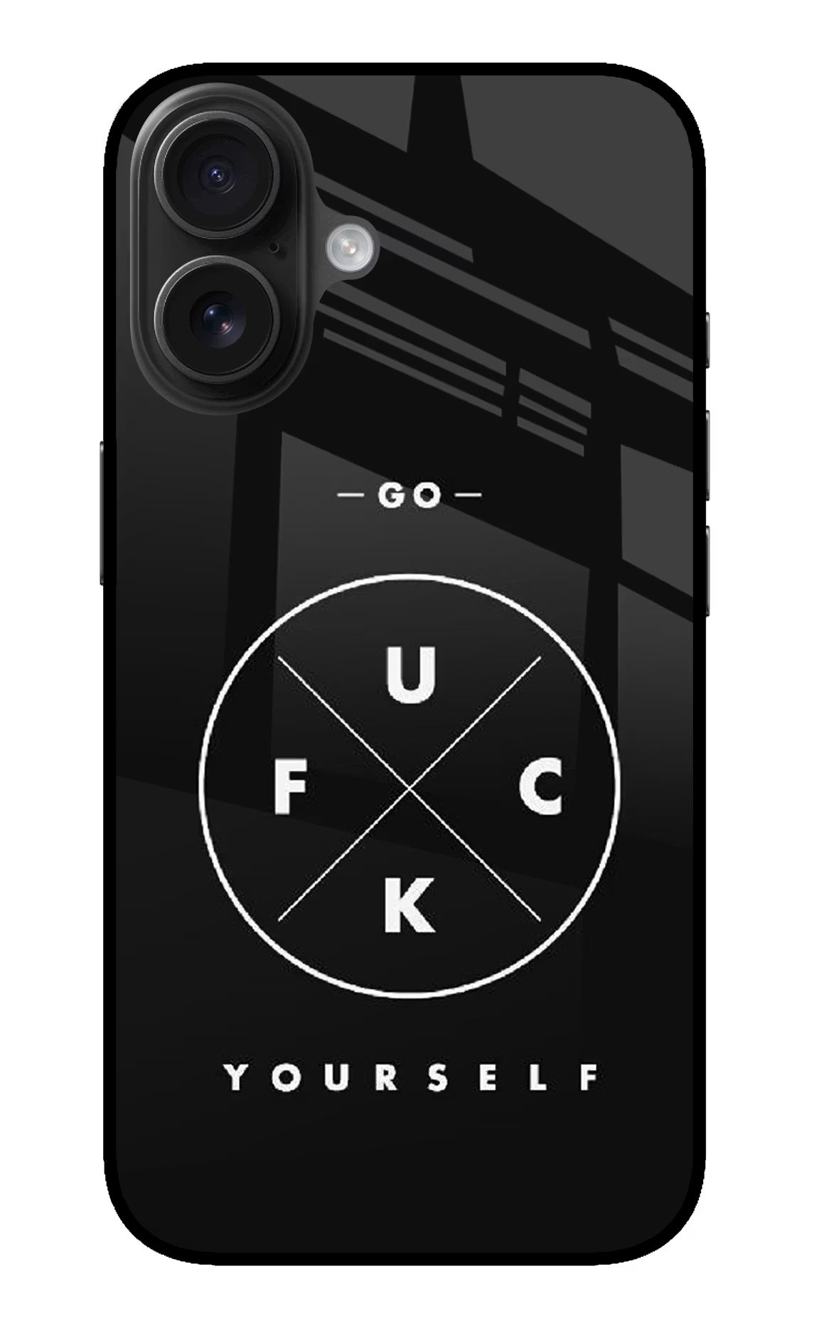 Go Fuck Yourself iPhone 16 Plus Glass Case - Go Fuck Yourself iPhone 16 Plus Glass Case Go Fuck Yourself iPhone 16 Plus Glass Case