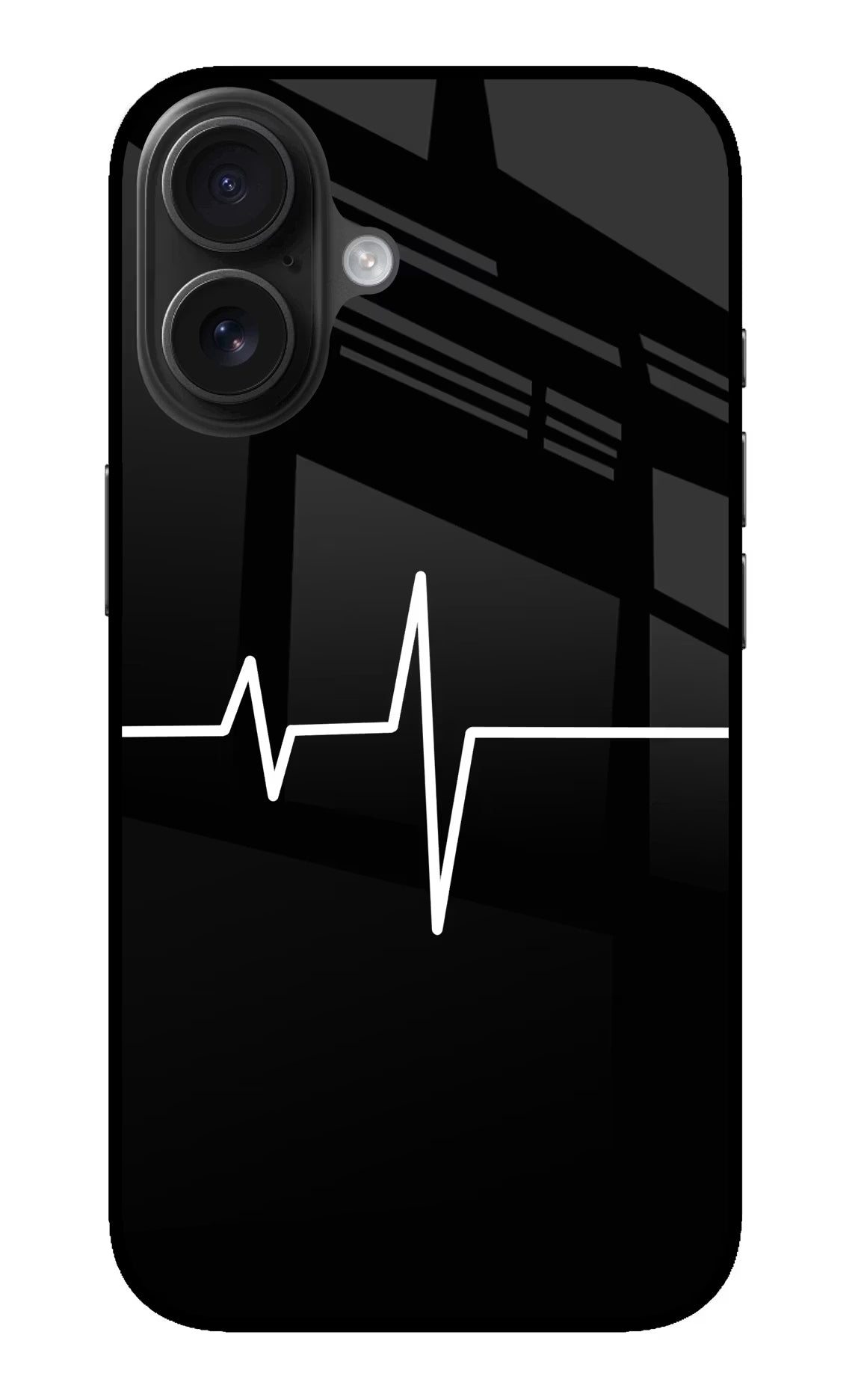Heart Beats iPhone 16 Plus Glass Case - Heart Beats iPhone 16 Plus Glass Case Heart Beats iPhone 16 Plus Glass Case