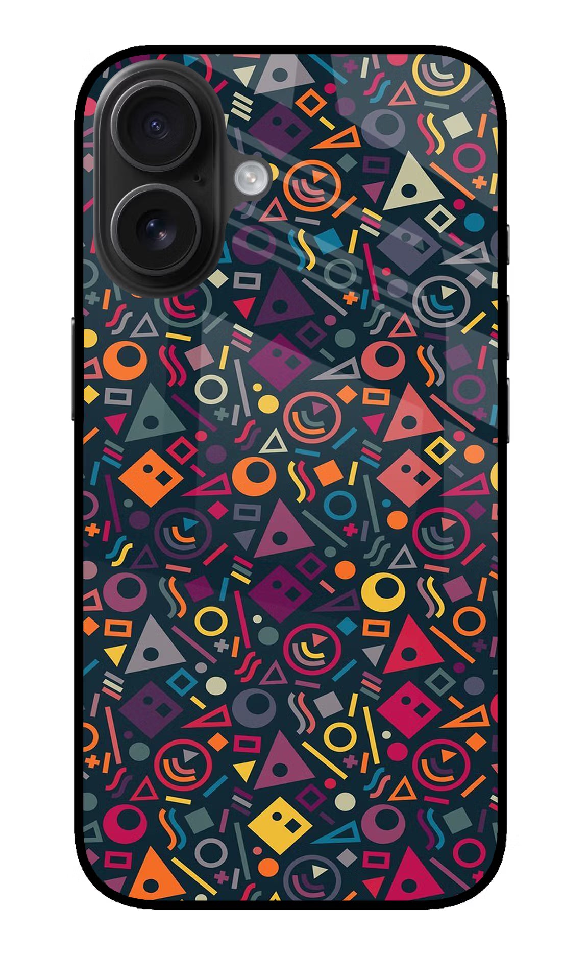 Geometric Abstract iPhone 16 Plus Glass Case - Geometric Abstract iPhone 16 Plus Glass Case Geometric Abstract iPhone 16 Plus Glass Case