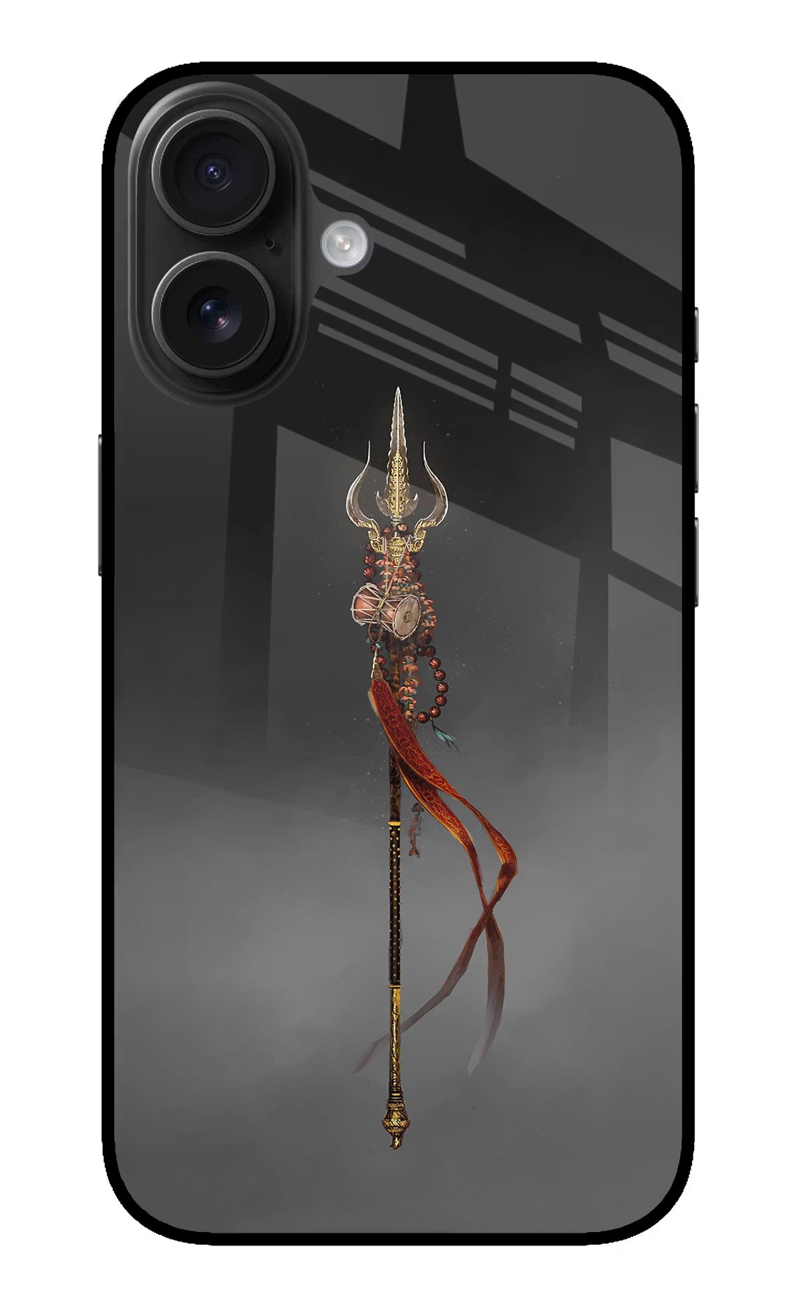 Shiv Trishul iPhone 16 Plus Glass Case - Shiv Trishul iPhone 16 Plus Glass Case Shiv Trishul iPhone 16 Plus Glass Case