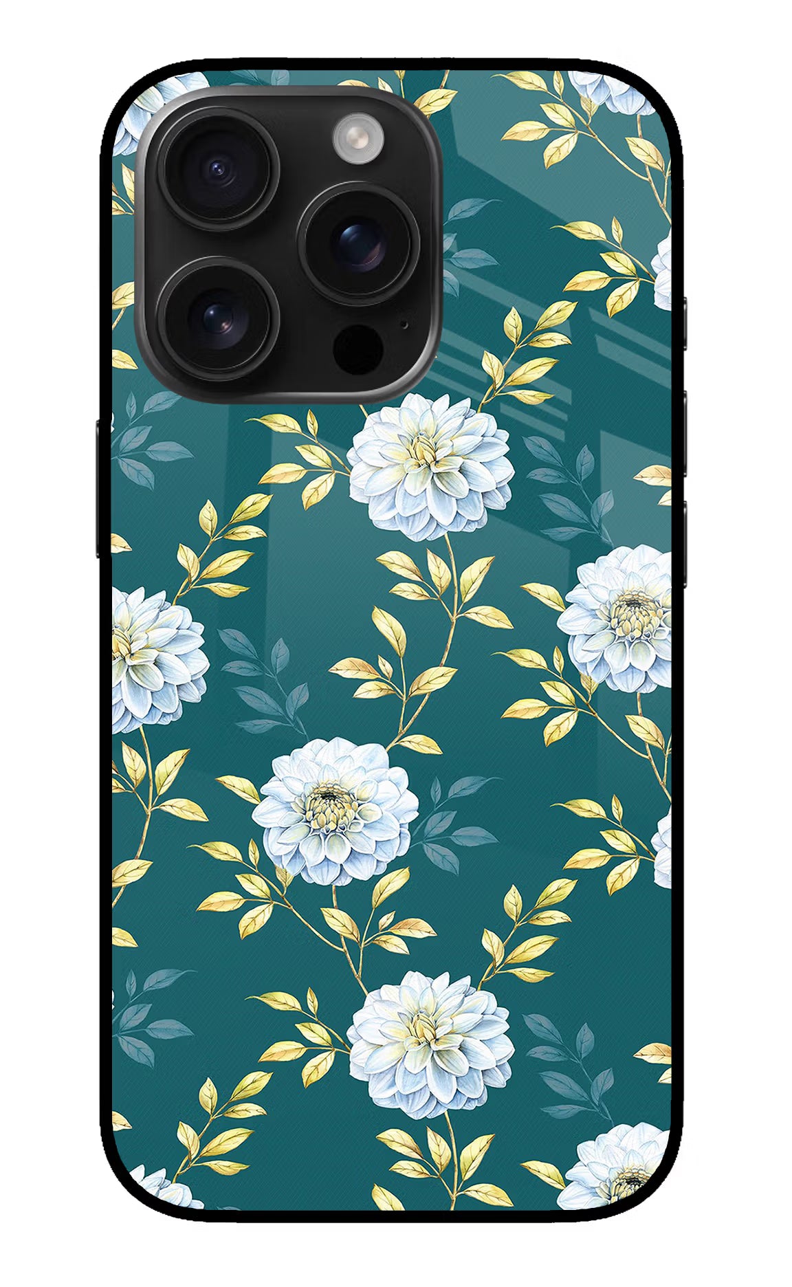 Flowers iPhone 16 Pro Max Glass Case - Flowers iPhone 16 Pro Max Glass Case Flowers iPhone 16 Pro Max Glass Case