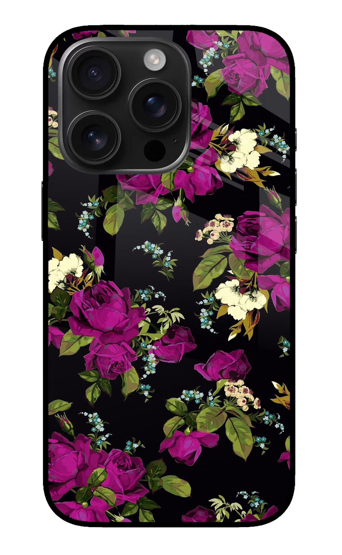 Flowers iPhone 16 Pro Max Glass Case - Flowers iPhone 16 Pro Max Glass Case Flowers iPhone 16 Pro Max Glass Case