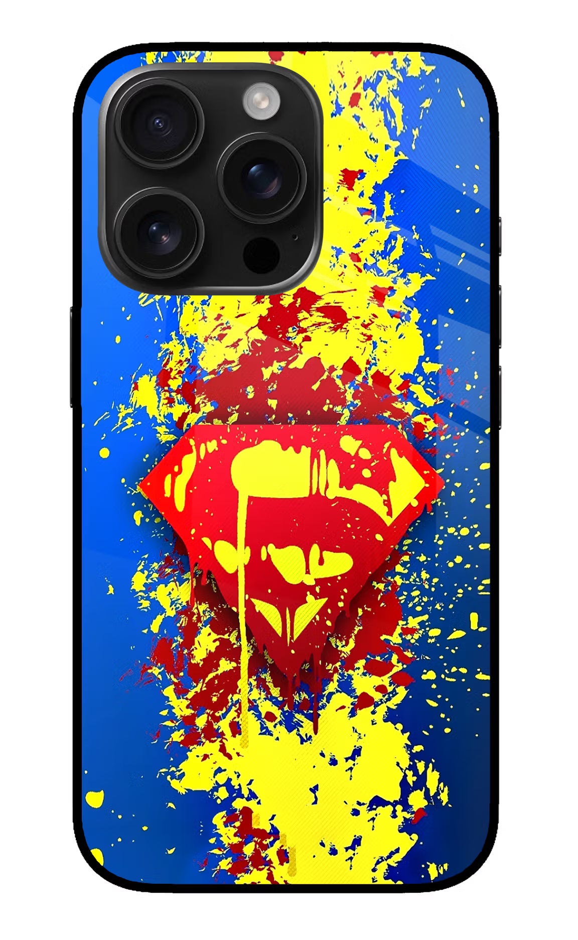 Superman logo iPhone 16 Pro Max Glass Case - Superman logo iPhone 16 Pro Max Glass Case Superman logo iPhone 16 Pro Max Glass Case