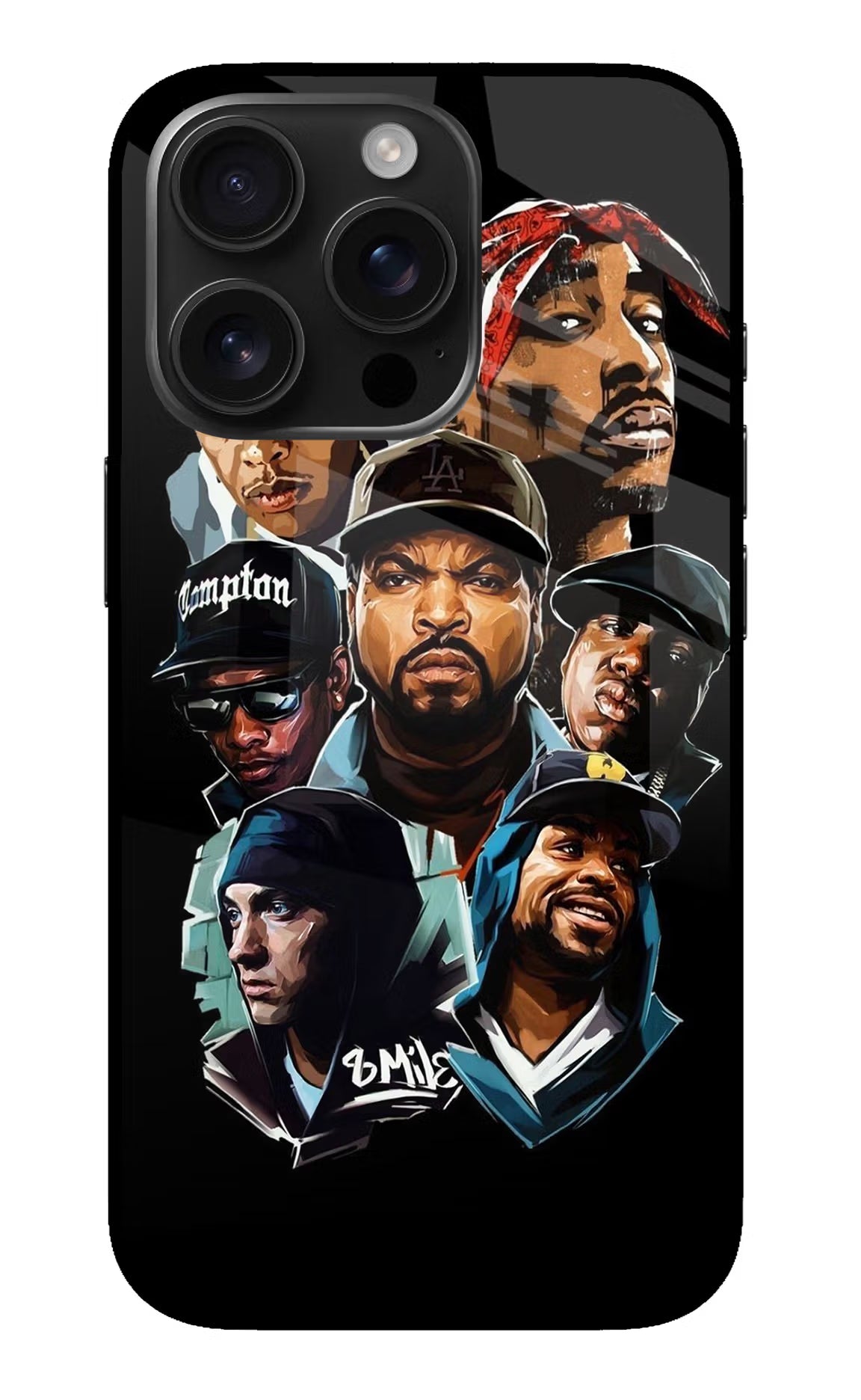 Rappers iPhone 16 Pro Max Glass Case - Rappers iPhone 16 Pro Max Glass Case Rappers iPhone 16 Pro Max Glass Case