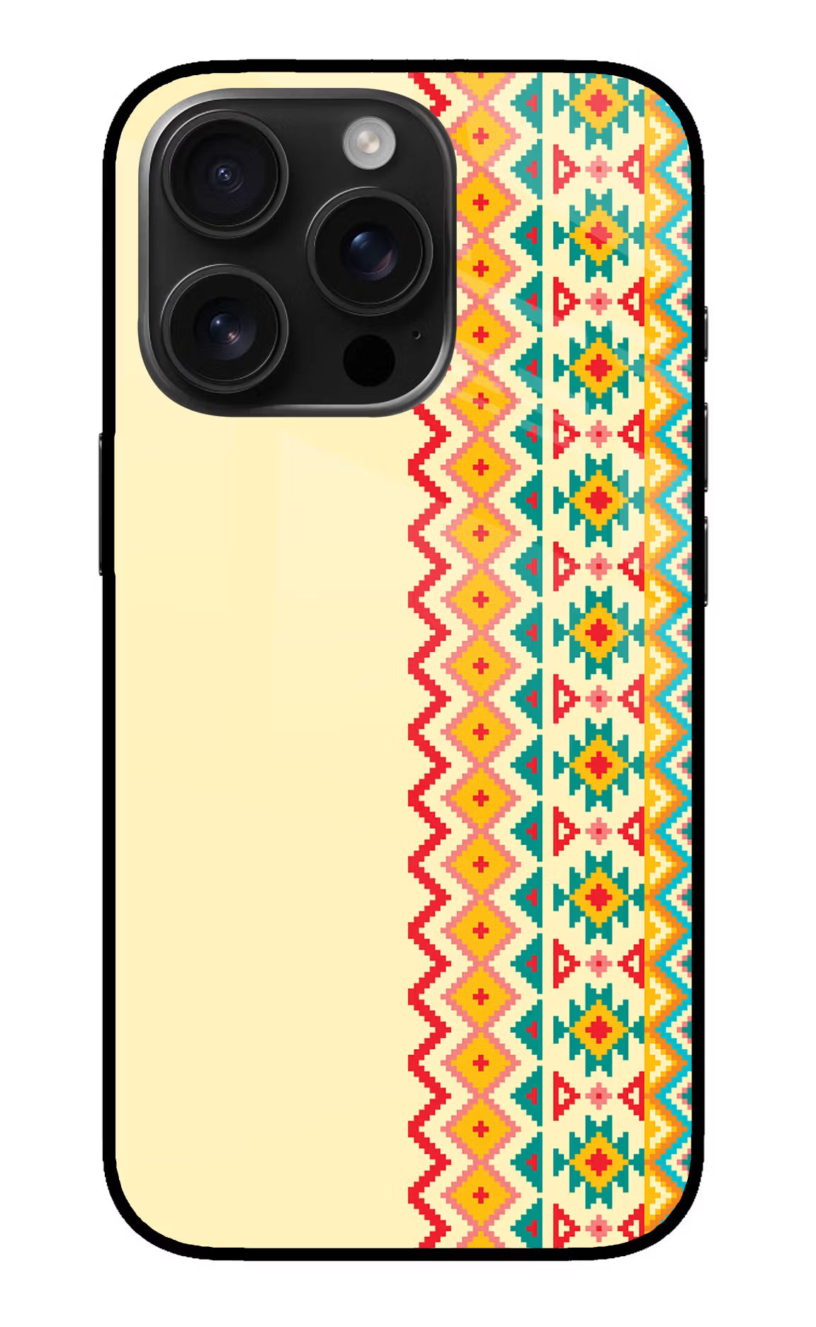 Ethnic Seamless iPhone 16 Pro Max Glass Case - Ethnic Seamless iPhone 16 Pro Max Glass Case Ethnic Seamless iPhone 16 Pro Max Glass Case