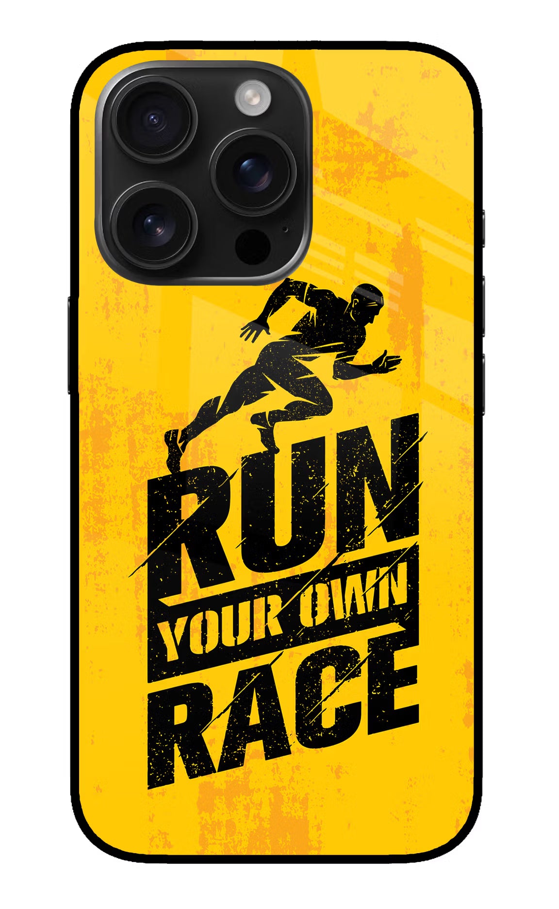 Run Your Own Race iPhone 16 Pro Max Glass Case - Run Your Own Race iPhone 16 Pro Max Glass Case Run Your Own Race iPhone 16 Pro Max Glass Case