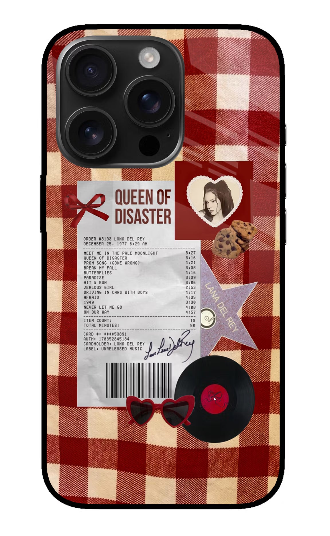 Queen of Disaster iPhone 16 Pro Max Glass Case - Queen of Disaster iPhone 16 Pro Max Glass Case Queen of Disaster iPhone 16 Pro Max Glass Case
