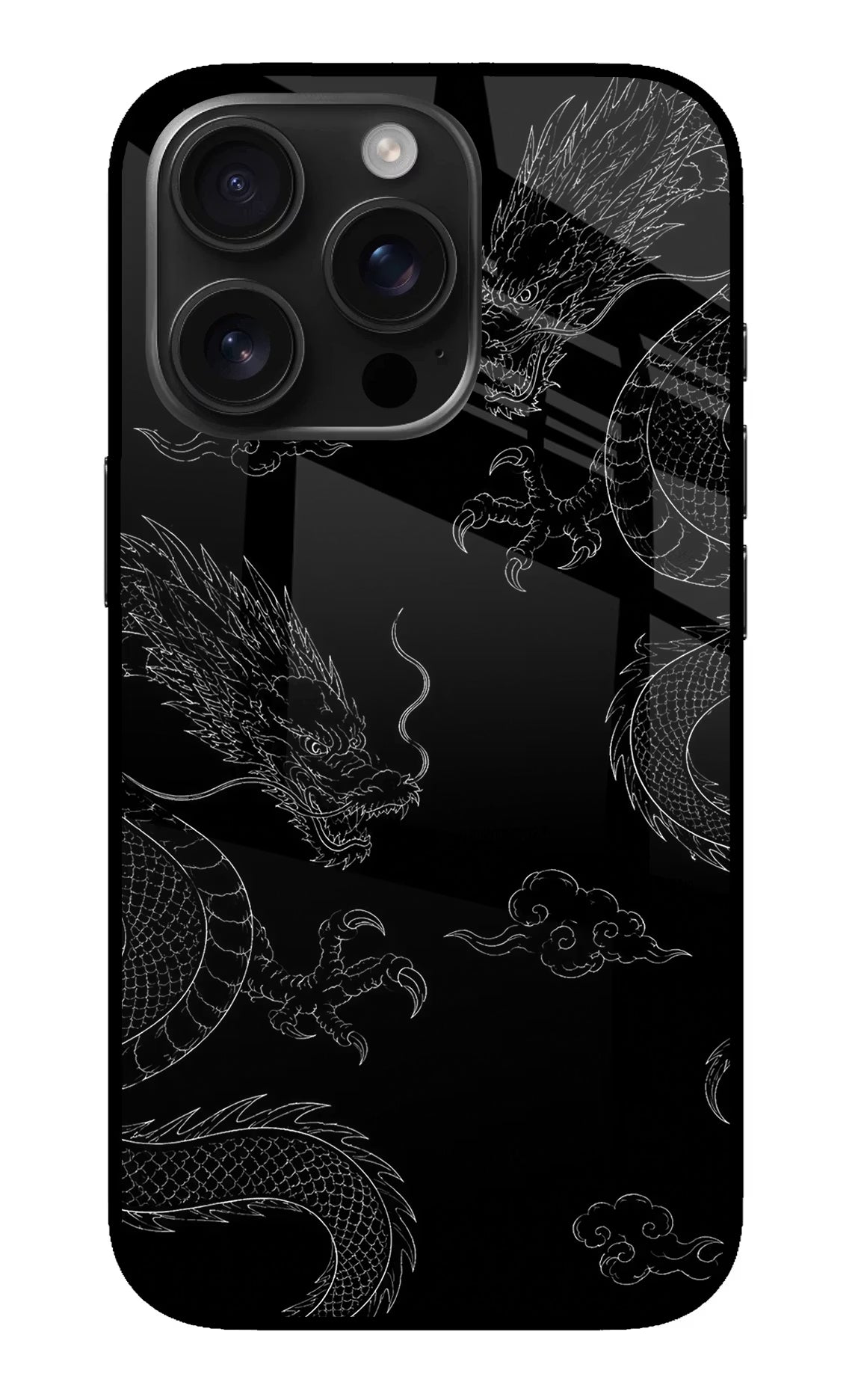 Twin Dragons iPhone 16 Pro Max Glass Case - Twin Dragons iPhone 16 Pro Max Glass Case Twin Dragons iPhone 16 Pro Max Glass Case
