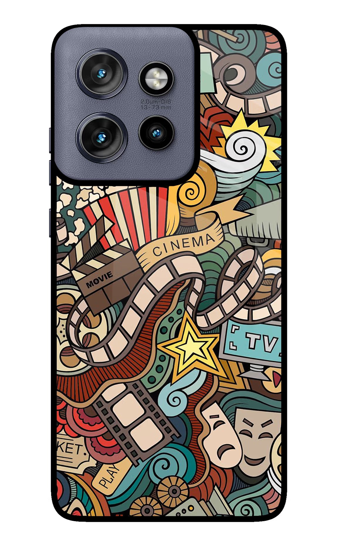 Cinema Abstract Moto Edge 50 Neo Glass Case - Cinema Abstract Moto Edge 50 Neo Glass Case Cinema Abstract Moto Edge 50 Neo Glass Case
