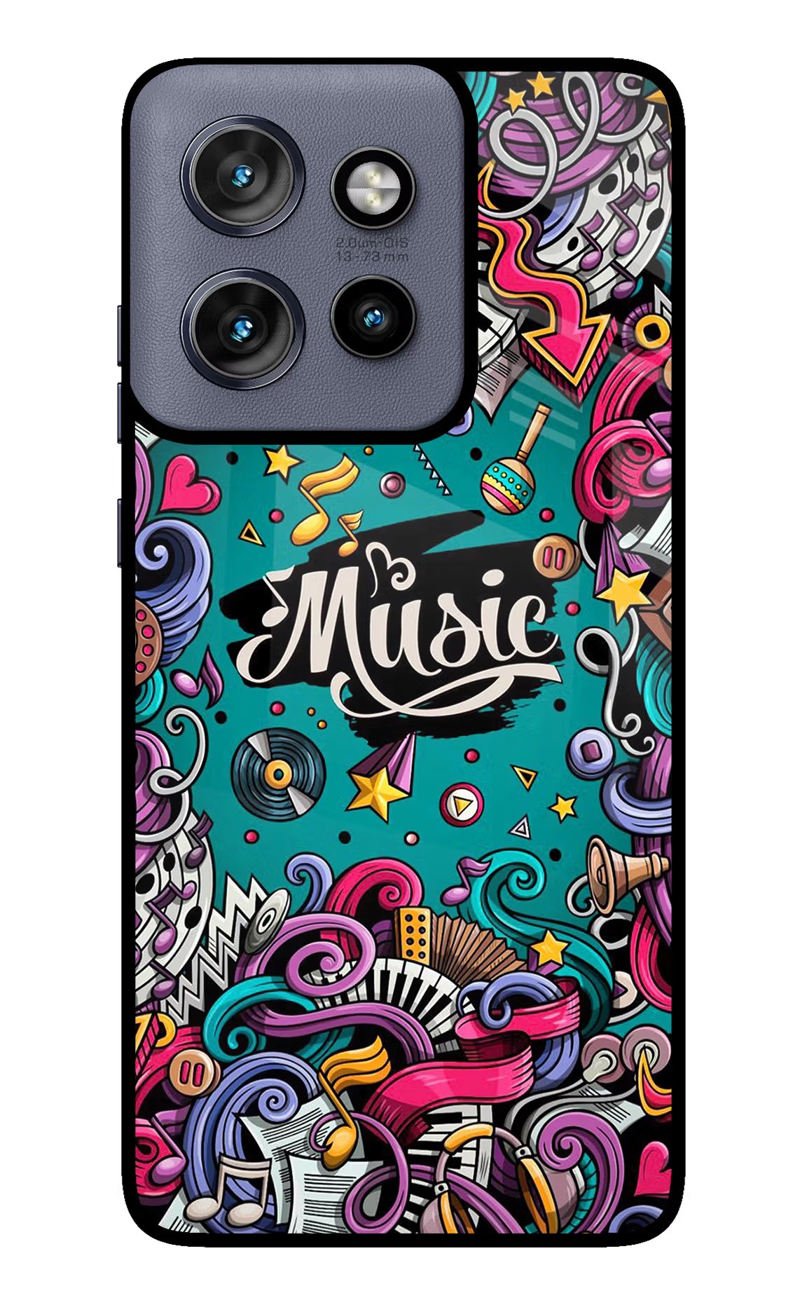 Music Graffiti Moto Edge 50 Neo Glass Case - Music Graffiti Moto Edge 50 Neo Glass Case Music Graffiti Moto Edge 50 Neo Glass Case