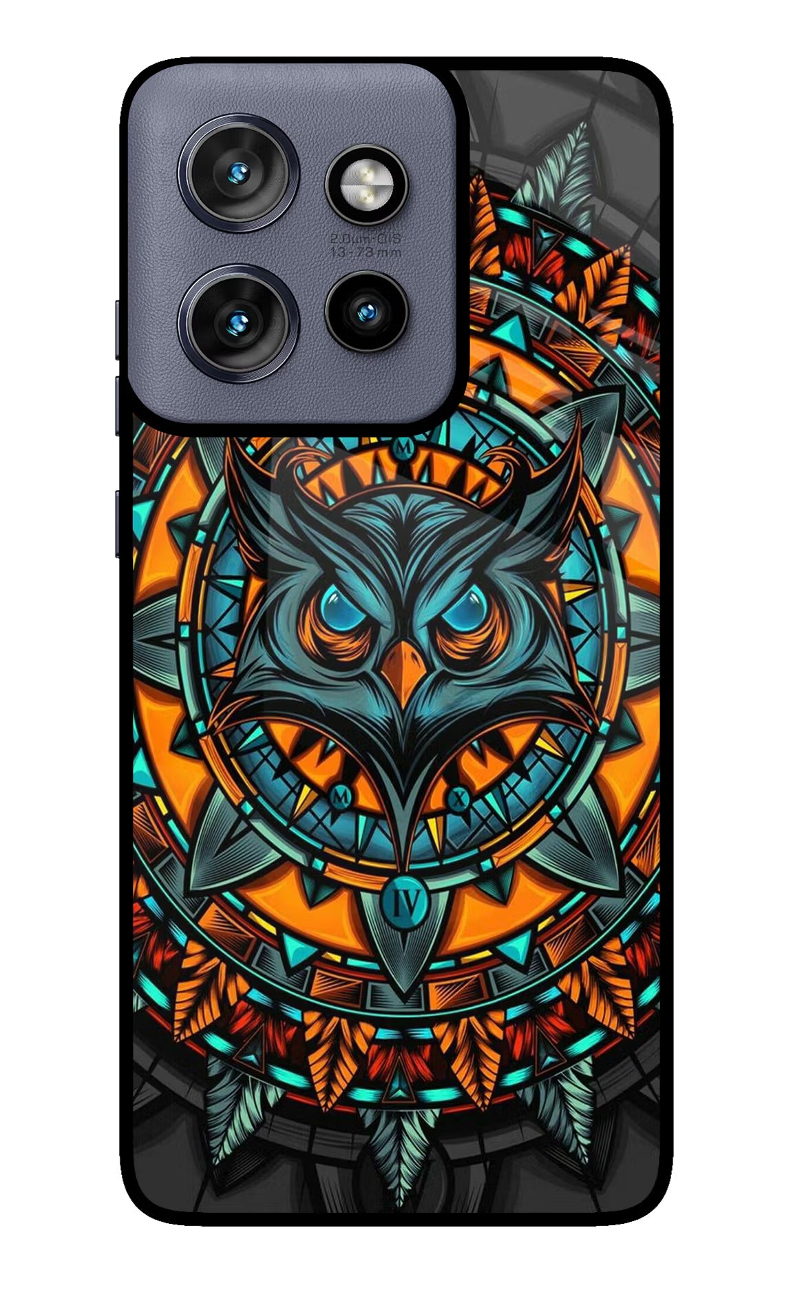 Angry Owl Art Moto Edge 50 Neo Glass Case - Angry Owl Art Moto Edge 50 Neo Glass Case Angry Owl Art Moto Edge 50 Neo Glass Case