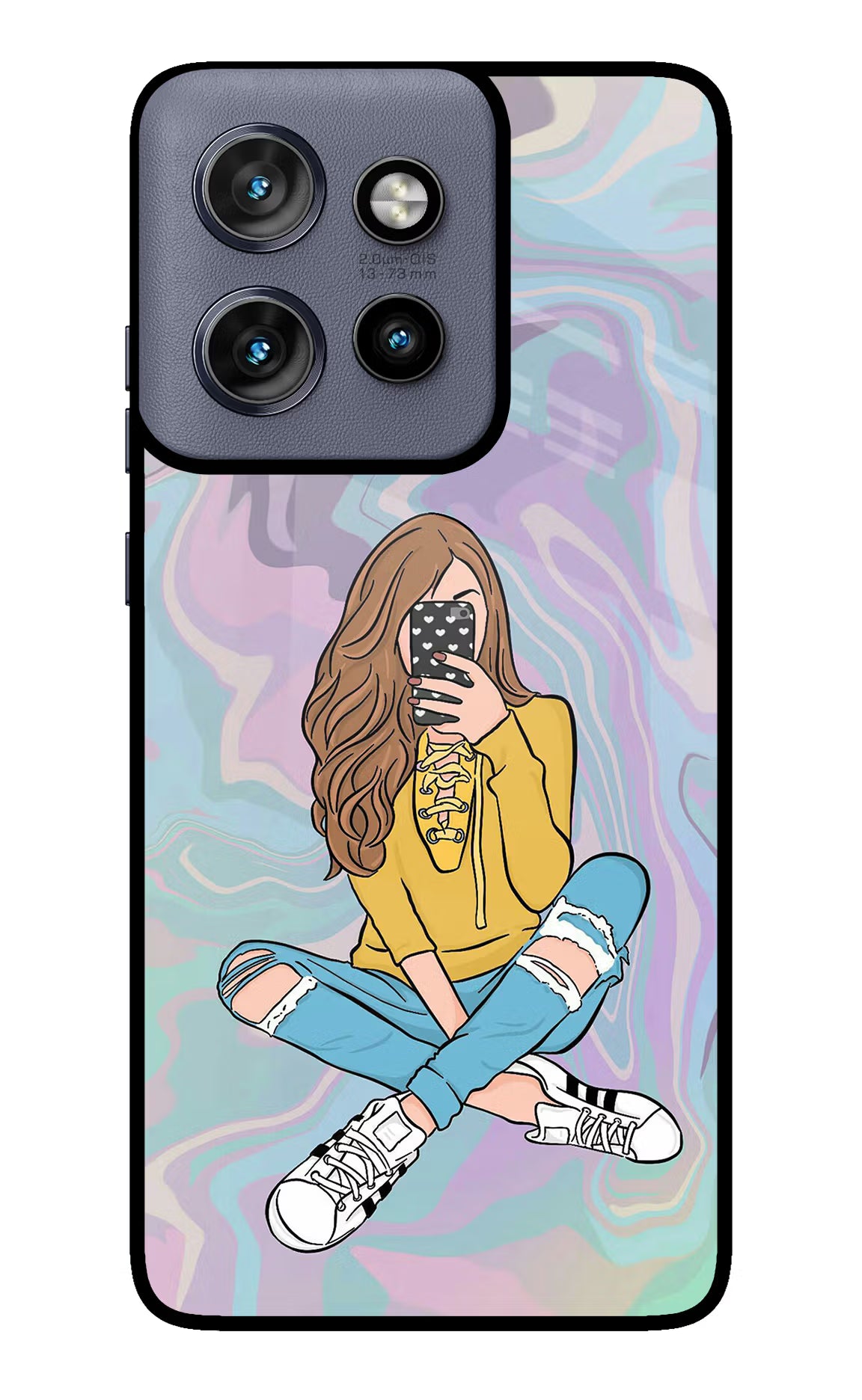 Selfie Girl Moto Edge 50 Neo Glass Case - Selfie Girl Moto Edge 50 Neo Glass Case Selfie Girl Moto Edge 50 Neo Glass Case