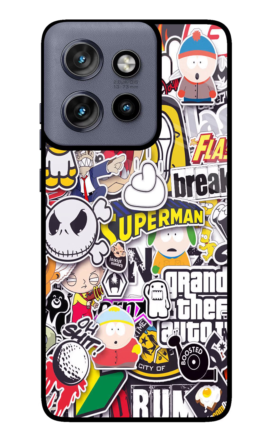 Sticker Bomb Moto Edge 50 Neo Glass Case - Sticker Bomb Moto Edge 50 Neo Glass Case Sticker Bomb Moto Edge 50 Neo Glass Case