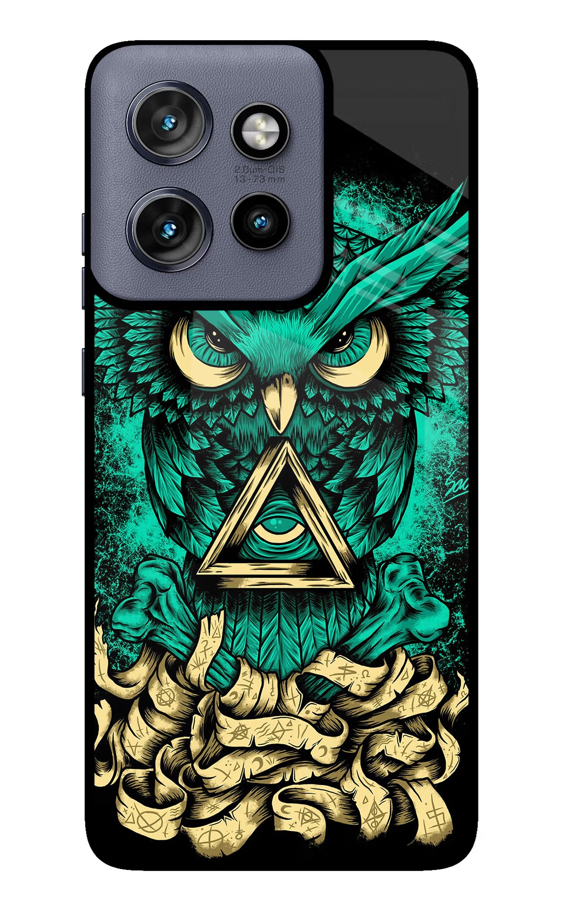 Green Owl Moto Edge 50 Neo Glass Case - Green Owl Moto Edge 50 Neo Glass Case Green Owl Moto Edge 50 Neo Glass Case