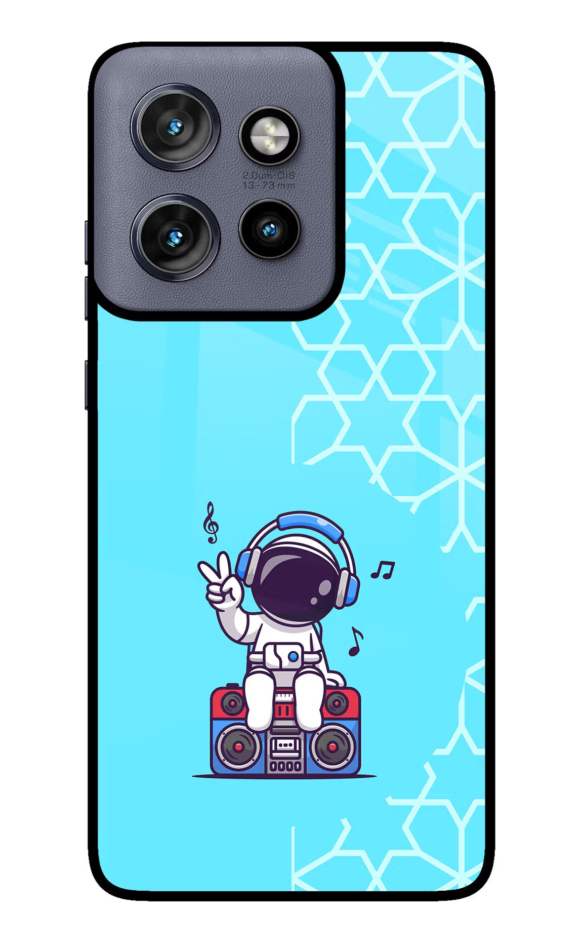 Cute Astronaut Chilling Moto Edge 50 Neo Glass Case - Cute Astronaut Chilling Moto Edge 50 Neo Glass Case Cute Astronaut Chilling Moto Edge 50 Neo Glass Case