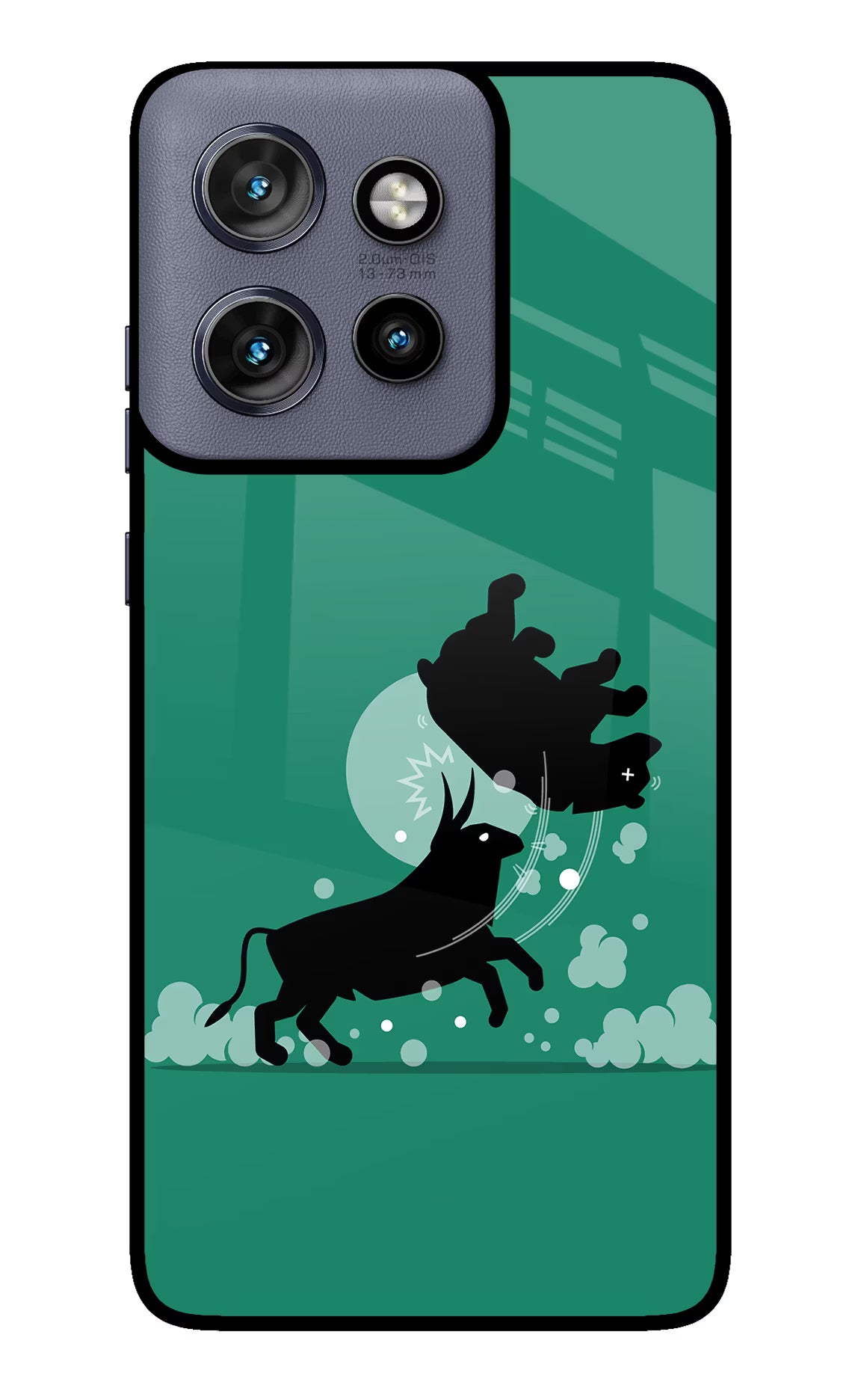 Bull Conqueror Moto Edge 50 Neo Glass Case - Bull Conqueror Moto Edge 50 Neo Glass Case Bull Conqueror Moto Edge 50 Neo Glass Case