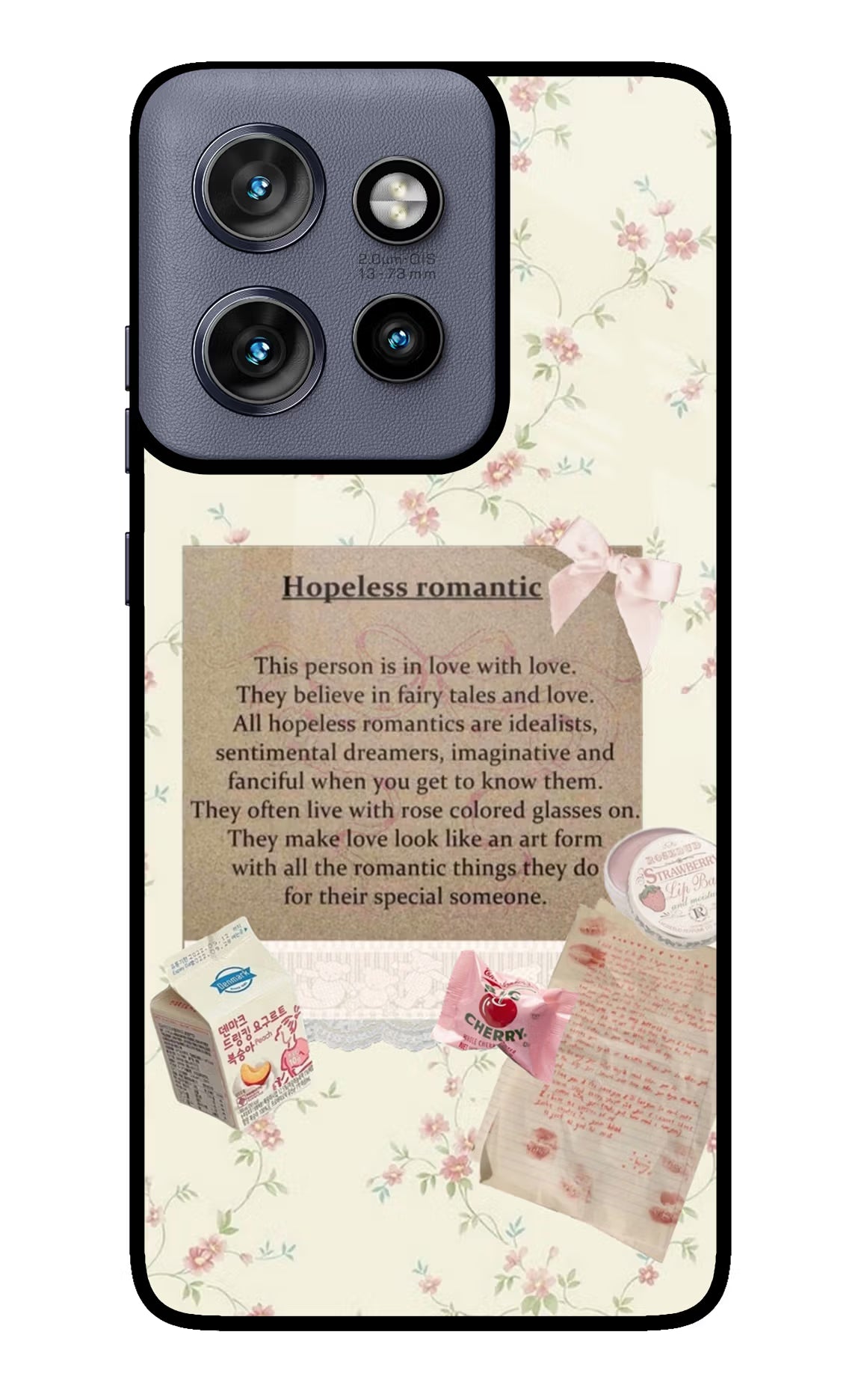 Hopeless Romantic Moto Edge 50 Neo Glass Case - Hopeless Romantic Moto Edge 50 Neo Glass Case Hopeless Romantic Moto Edge 50 Neo Glass Case