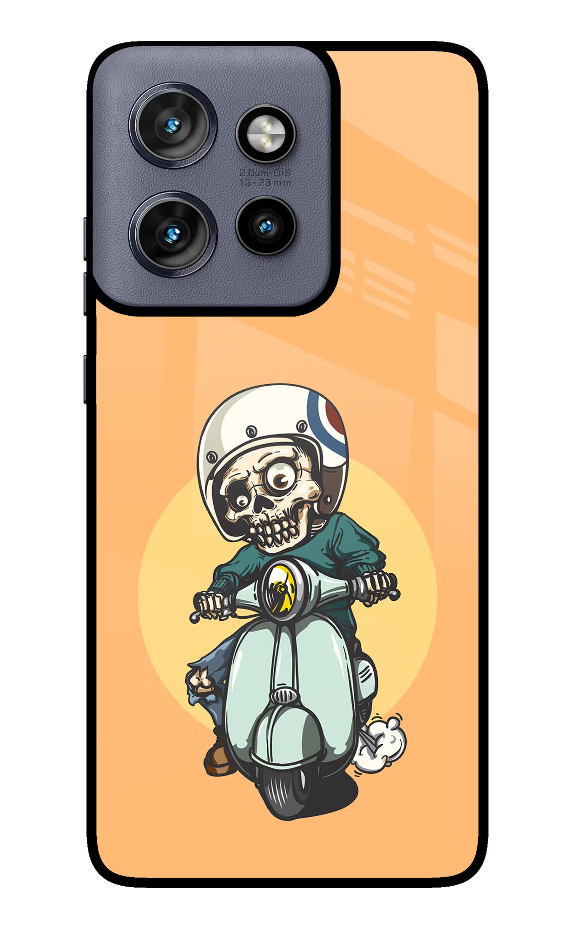Undead Biker Moto Edge 50 Neo Glass Case - Undead Biker Moto Edge 50 Neo Glass Case Undead Biker Moto Edge 50 Neo Glass Case