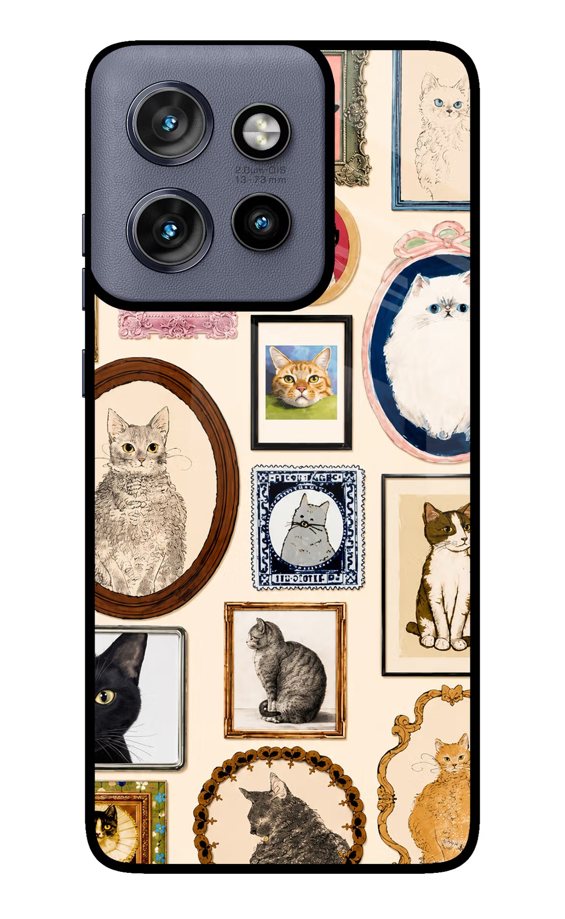 Mirror Cats Moto Edge 50 Neo Glass Case - Mirror Cats Moto Edge 50 Neo Glass Case Mirror Cats Moto Edge 50 Neo Glass Case