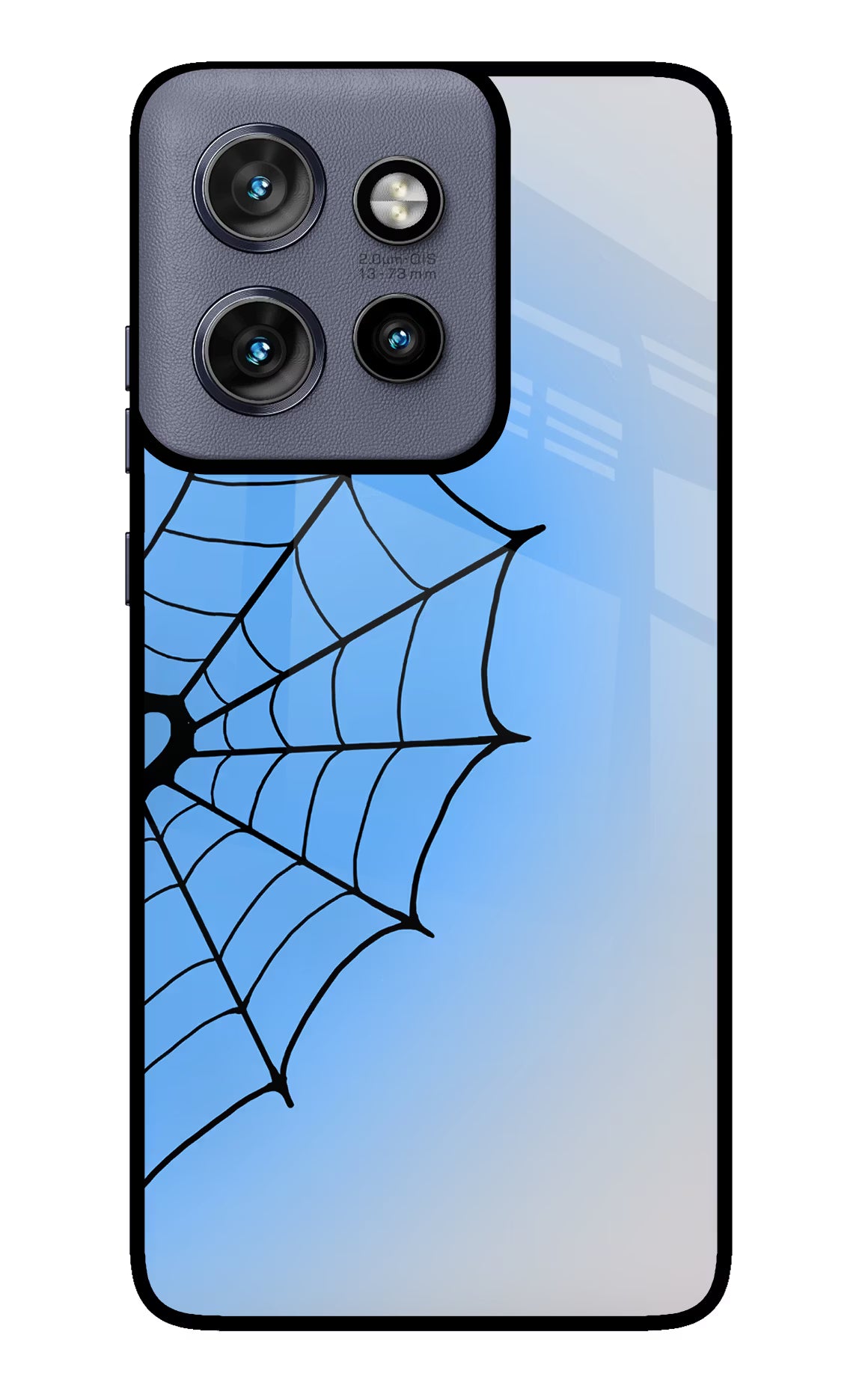 Blue Web Moto Edge 50 Neo Glass Case - Blue Web Moto Edge 50 Neo Glass Case Blue Web Moto Edge 50 Neo Glass Case