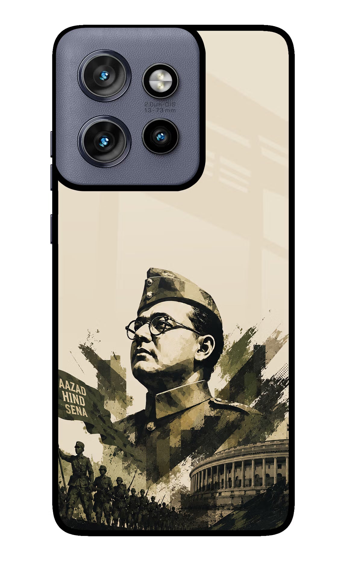 Netaji Rising Moto Edge 50 Neo Glass Case - Netaji Rising Moto Edge 50 Neo Glass Case Netaji Rising Moto Edge 50 Neo Glass Case