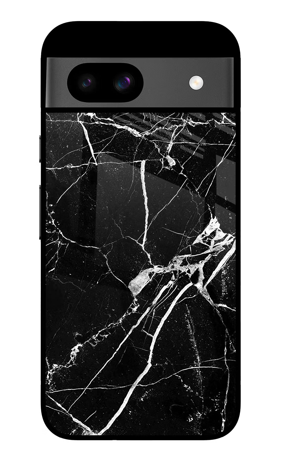 Black Marble Pattern Google Pixel 8A Glass Case - Black Marble Pattern Google Pixel 8A Glass Case Black Marble Pattern Google Pixel 8A Glass Case