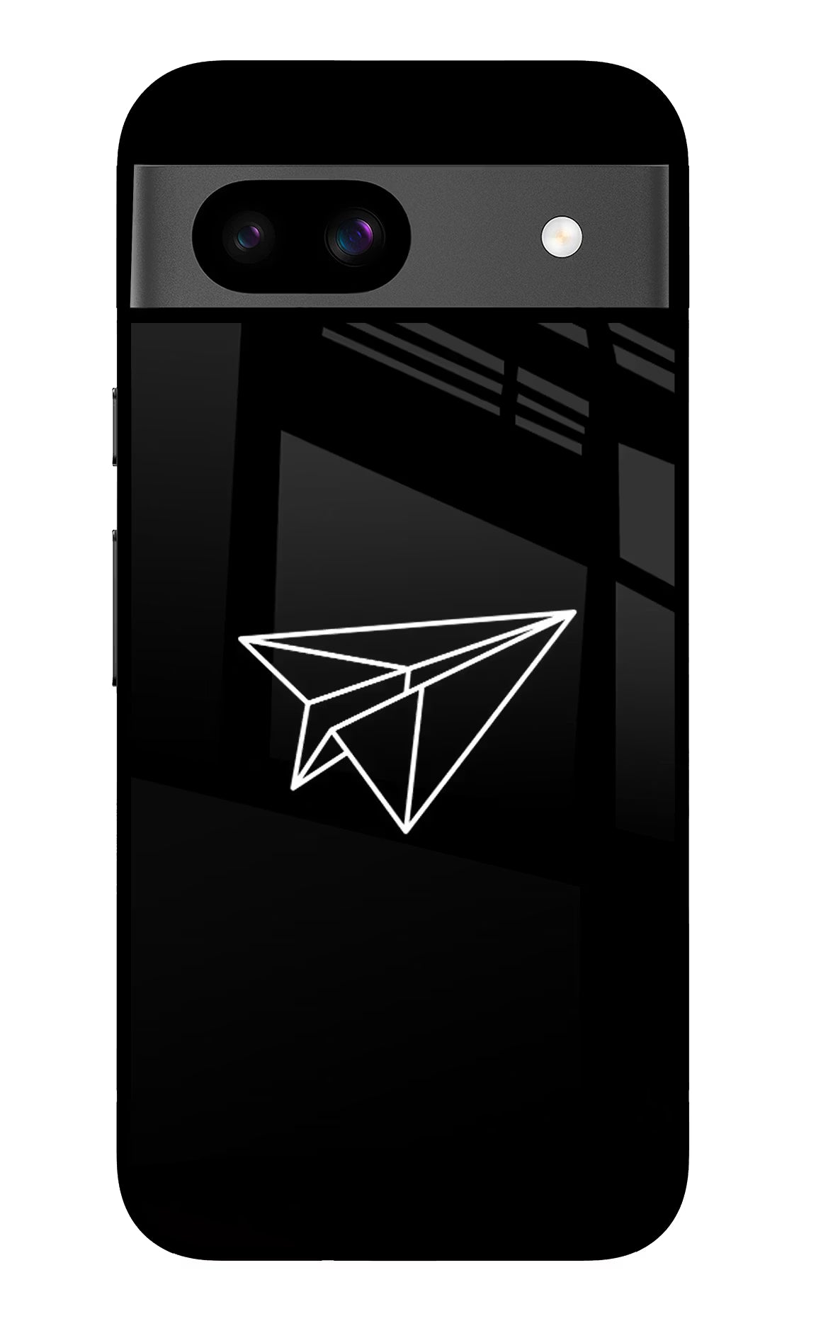 Paper Plane White Google Pixel 8A Glass Case - Paper Plane White Google Pixel 8A Glass Case Paper Plane White Google Pixel 8A Glass Case