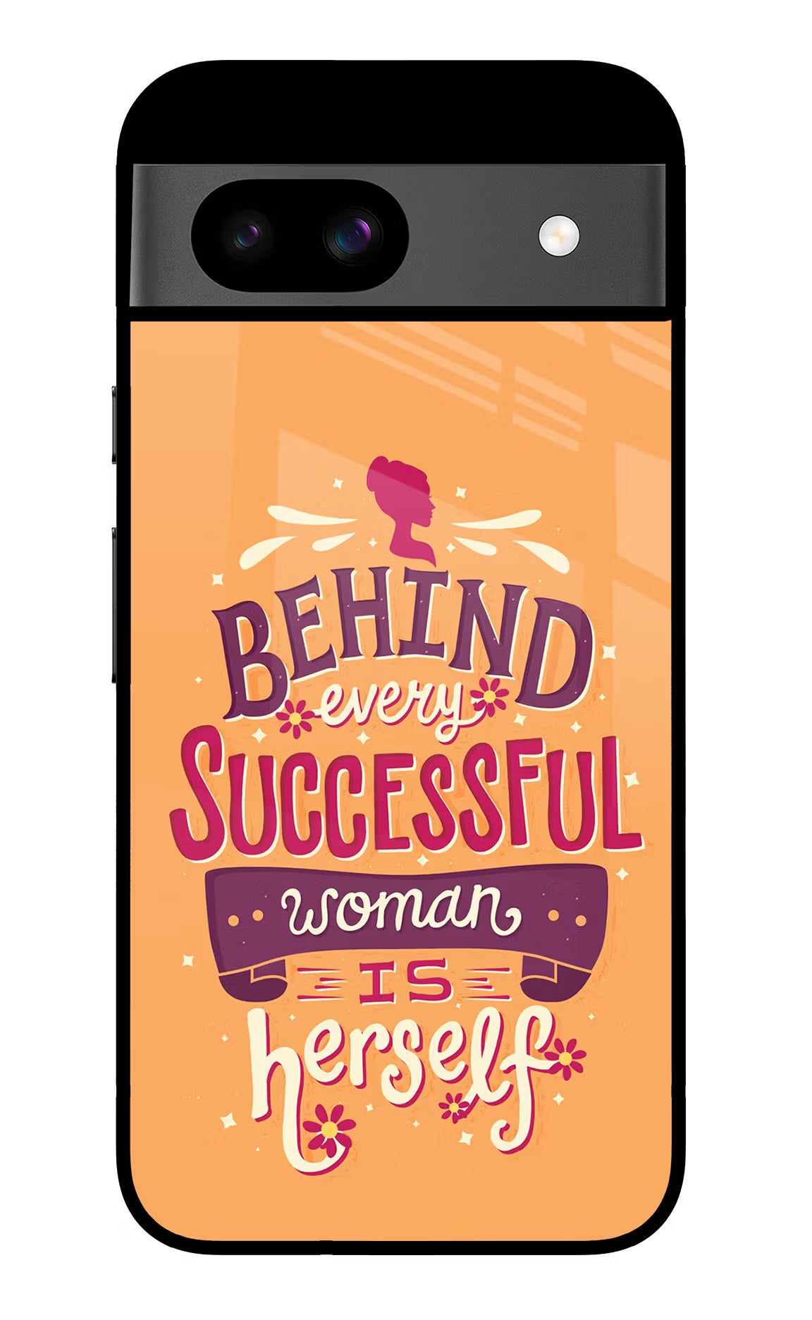 Behind Every Successful Woman There Is Herself Google Pixel 8A Glass Case - Behind Every Successful Woman There Is Herself Google Pixel 8A Glass Case Behind Every Successful Woman There Is Herself Google Pixel 8A Glass Case