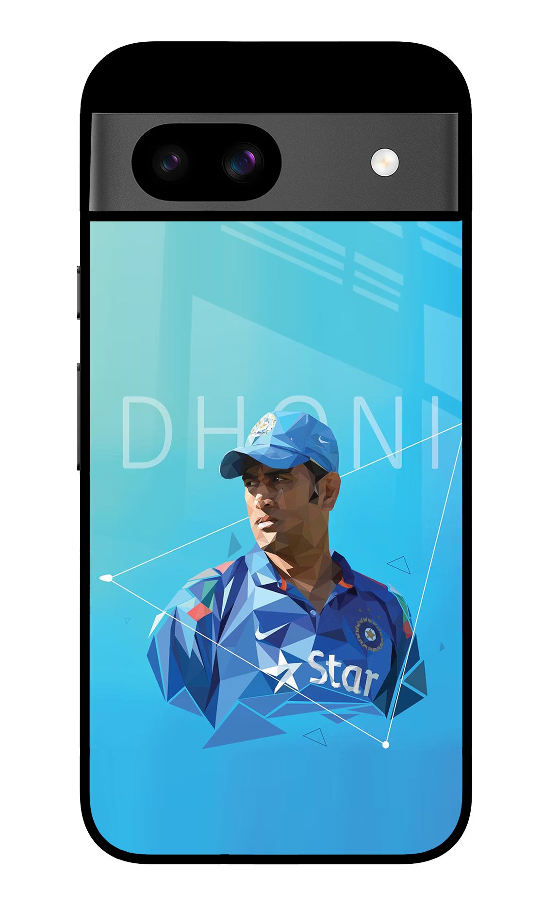 Dhoni Artwork Google Pixel 8A Glass Case - Dhoni Artwork Google Pixel 8A Glass Case Dhoni Artwork Google Pixel 8A Glass Case