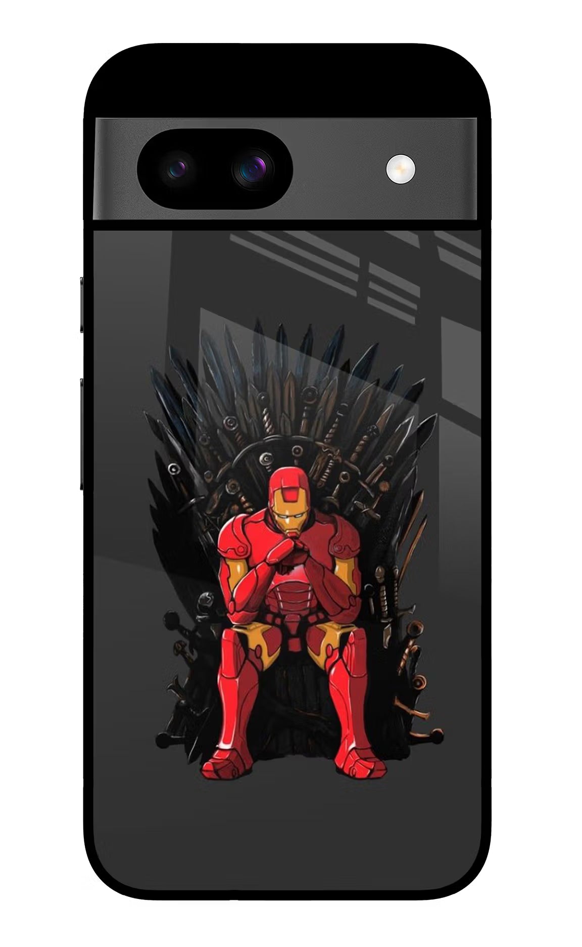 Ironman Throne Google Pixel 8A Glass Case - Ironman Throne Google Pixel 8A Glass Case Ironman Throne Google Pixel 8A Glass Case