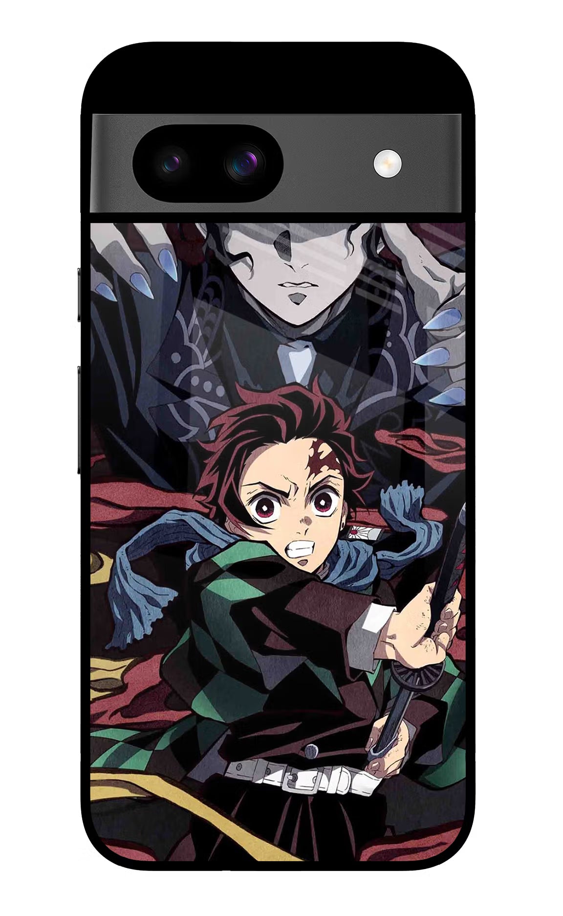 Demon Slayer Google Pixel 8A Glass Case - Demon Slayer Google Pixel 8A Glass Case Demon Slayer Google Pixel 8A Glass Case